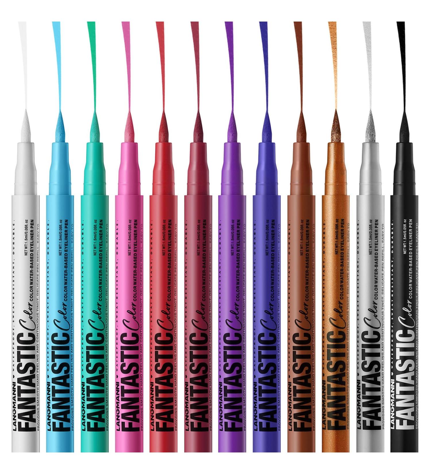 Assortiment d ' eye-liners mats et scintillants r sistants taches et imperm ables Application lisse anti-taches 12 pi ces - Buy Online on GoSupps.com