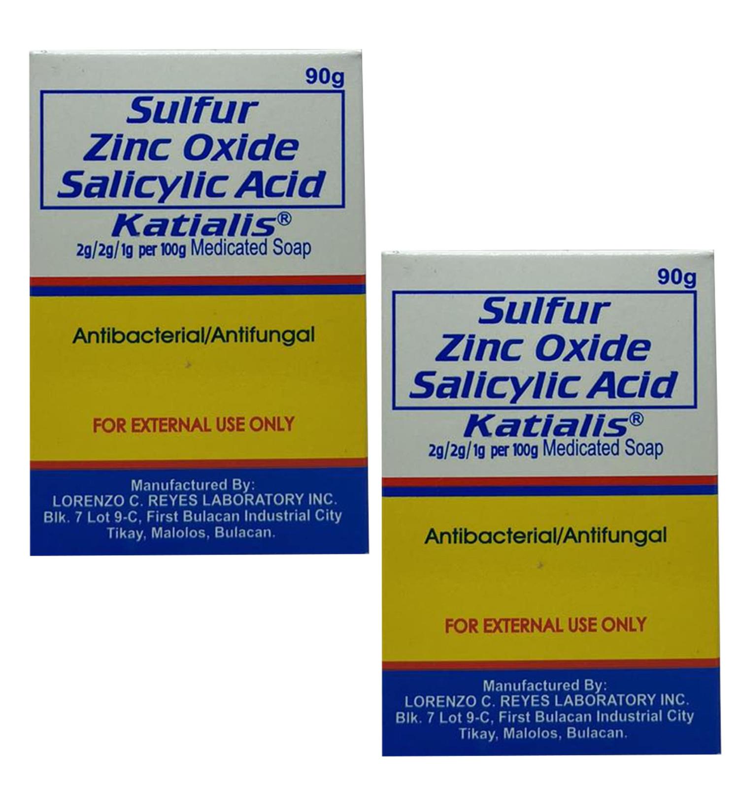 Sulfur Zinc Oxide Salicylic Acid Anti Fungal Anti Bacterial Soap - Pack of 2 (90g each) - Buy Online on GoSupps.com