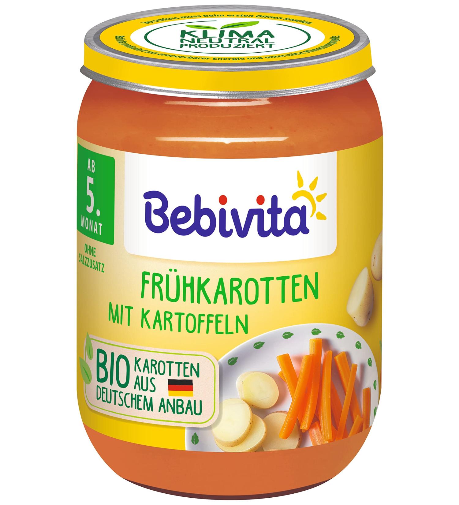Bebivita Vegetable Early Carrots with Potatoes Pack of 6 (6 x 190g)