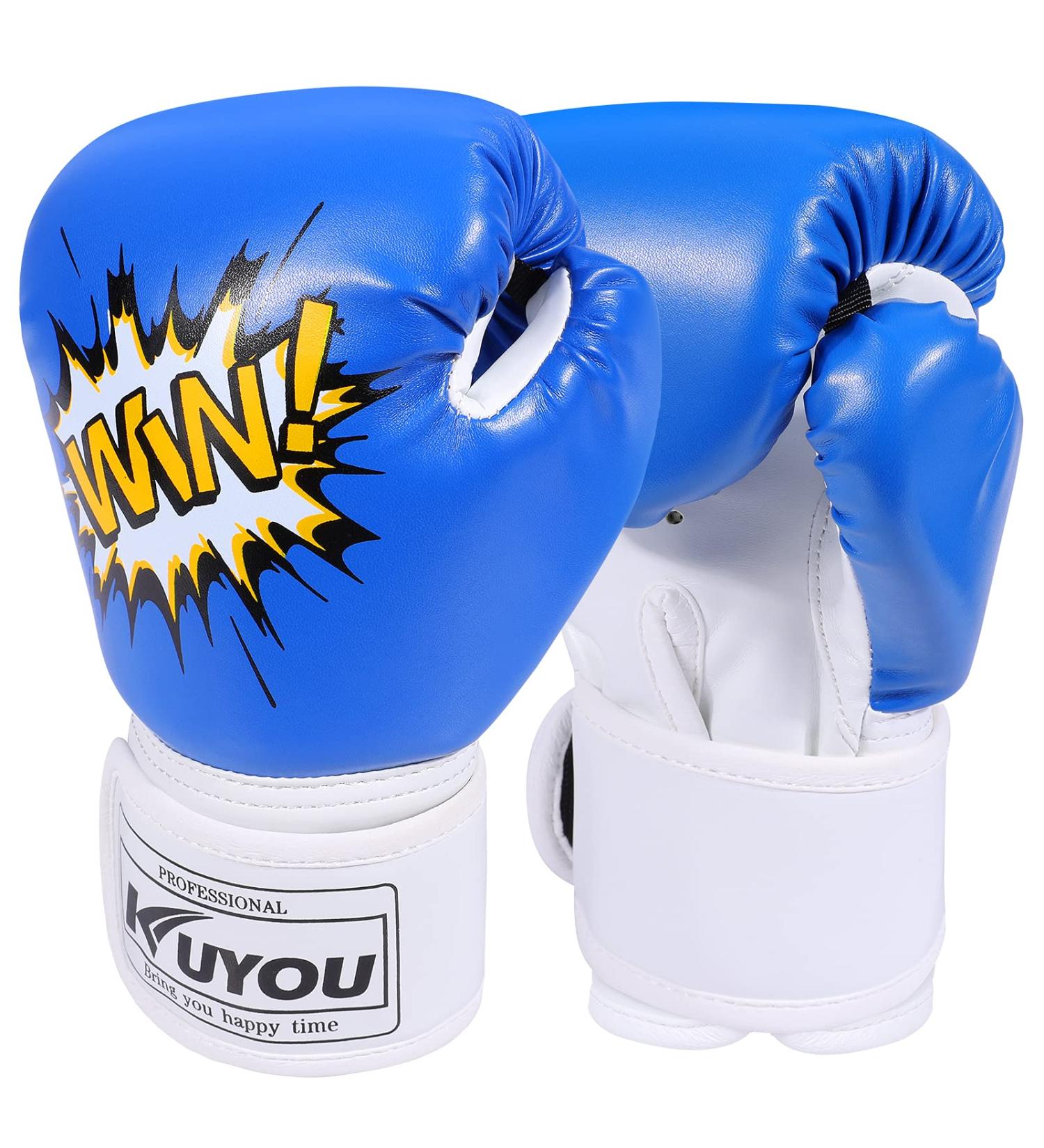 Kids Boxing Gloves - Cartoon Sparring Training Gloves for Ages 3-9 | Blue - Buy Online on GoSupps.com