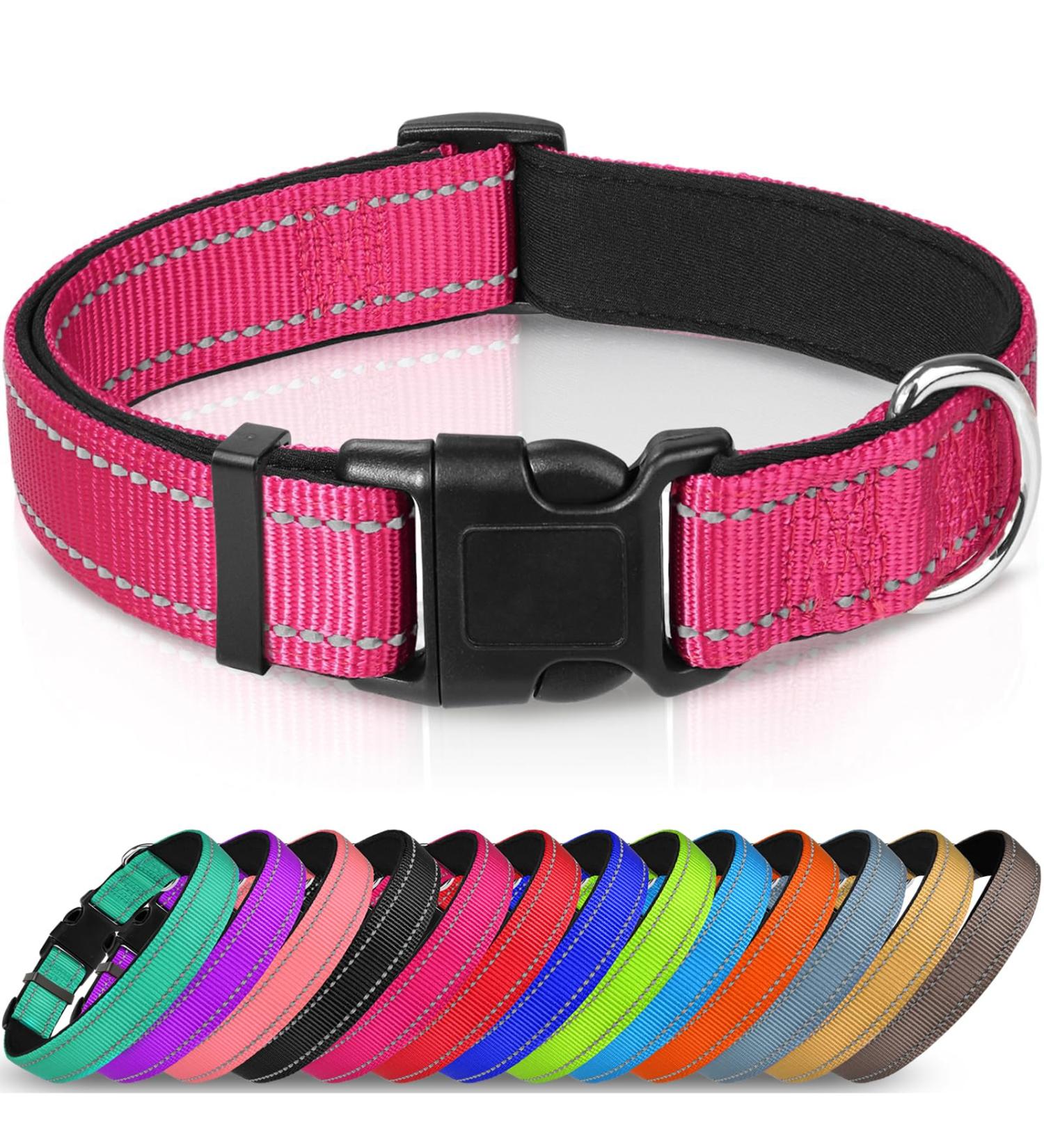Joytale Reflective Dog Collar for Puppies - Hot Pink XS 1 Pack | Durable & Stylish - Buy Online on GoSupps.com