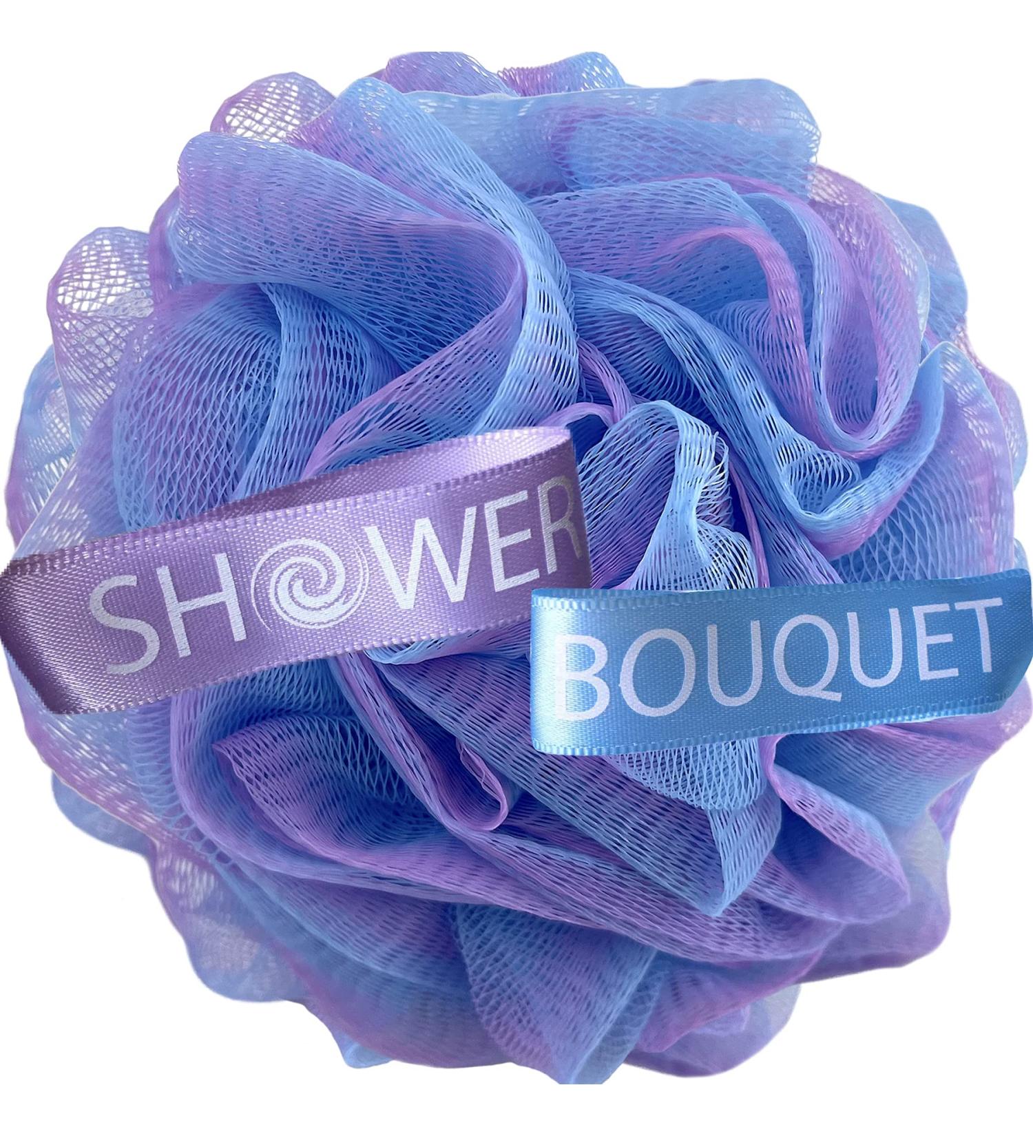 Shower Bouquet Loofah Bath Sponge Swirl Deep Set XL 75g - 4 Pack Soft Mesh Net Luffa Loofa Puff - Exfoliating Body Scrubber for Women and Men - Buy Online on GoSupps.com