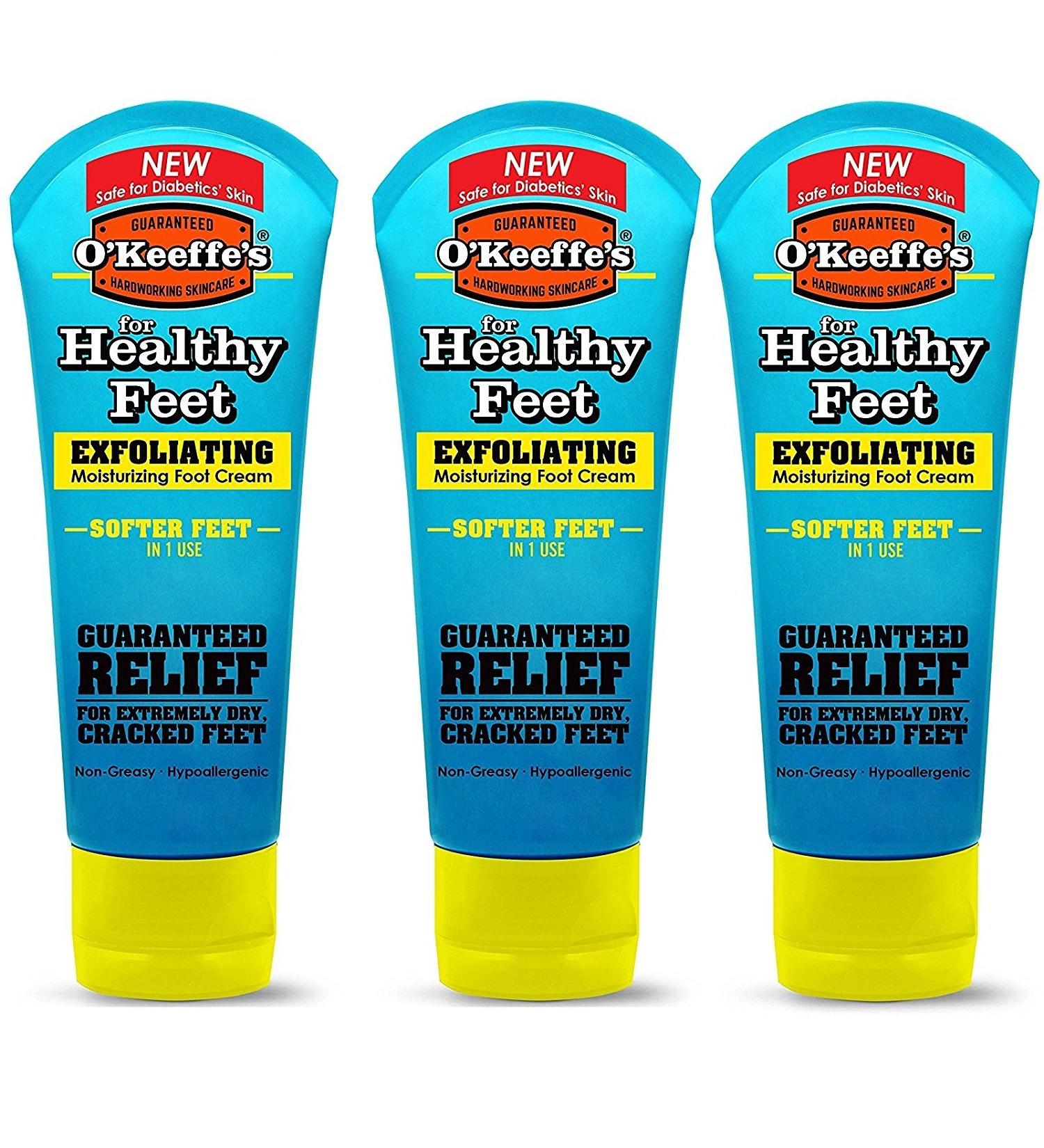 O'Keeffe's Healthy Feet Exfoliating Foot Cream 3 oz. Tube - 3 Pack