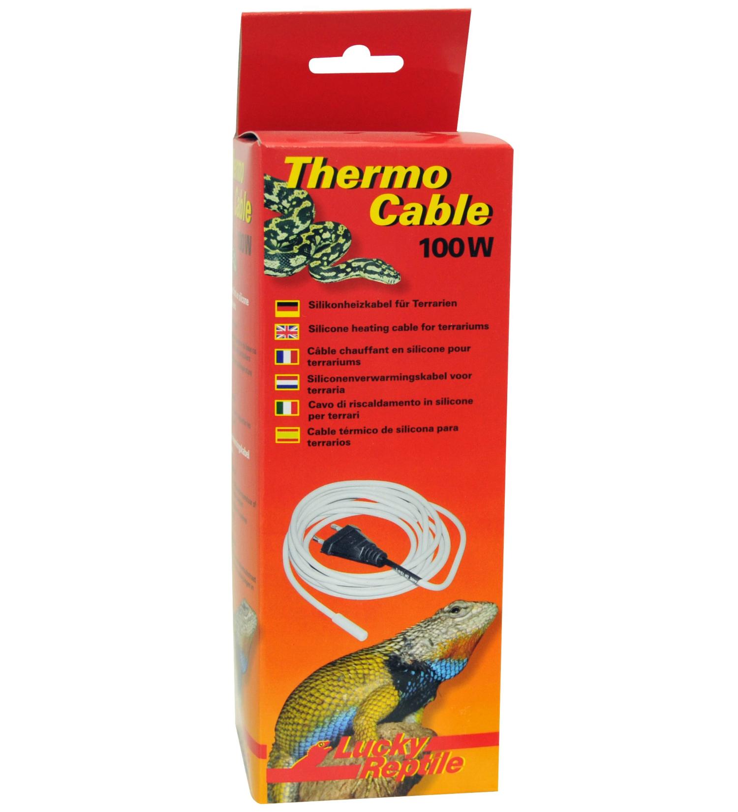 Lucky Reptile Thermo Cable | 100W Heating Cable for Terrariums | 10m Waterproof Silicone Heating Cable with 1.5m Cold Supplies | Fast & Even Heat | Essential Terrarium Accessories - Buy Online on GoSupps.com