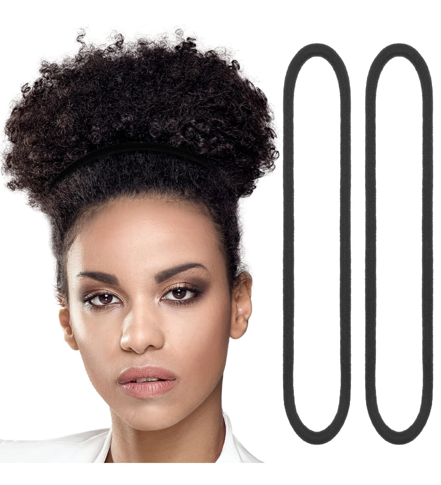 80 Count Extra Long Hair Ties for Thick & Curly Hair - No Metal Elastic Ponytail Holders for Women in Black - Hair Accessories - Buy Online on GoSupps.com