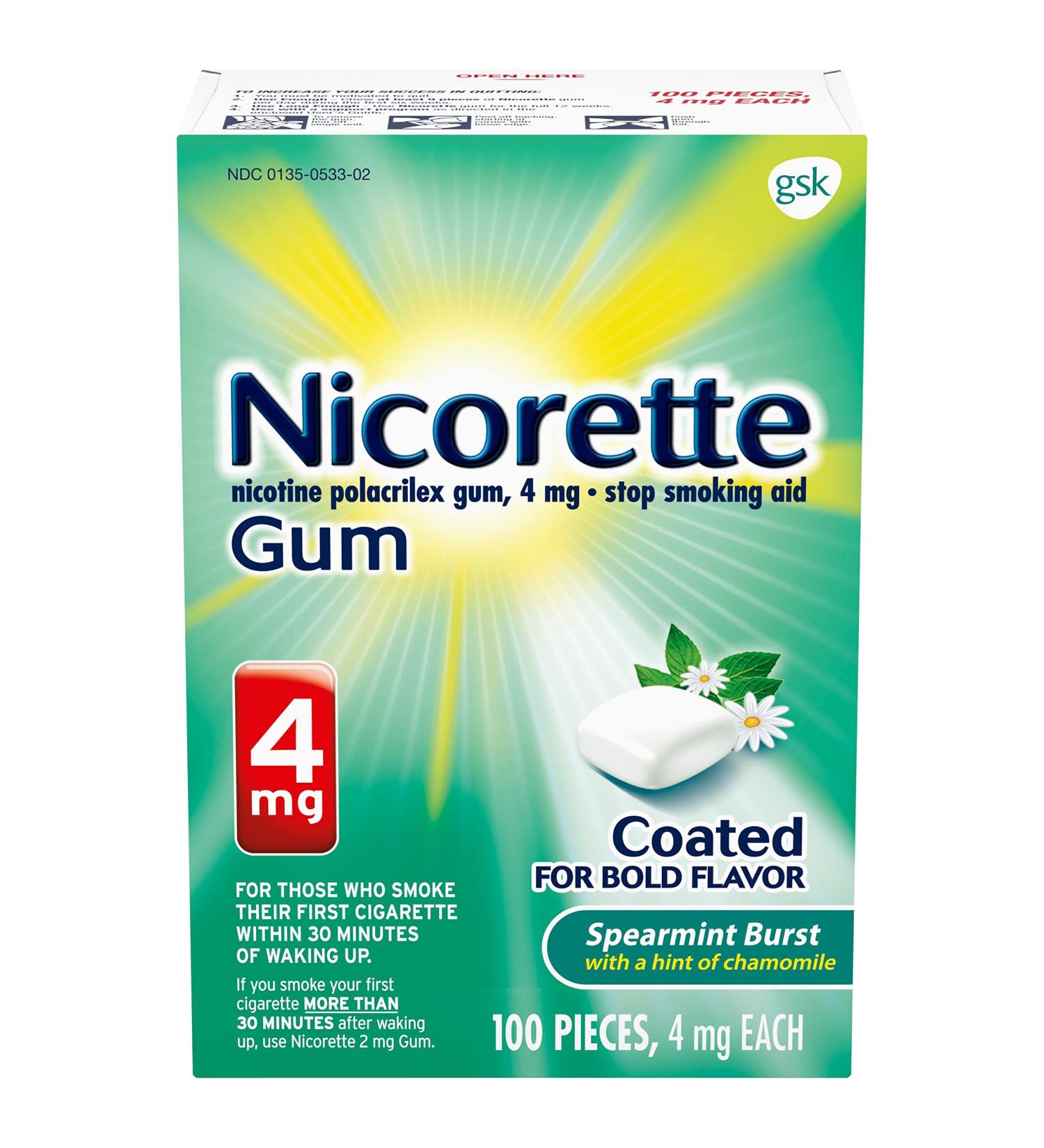 Nicorette Gum, 100 Count (Pack of 1)