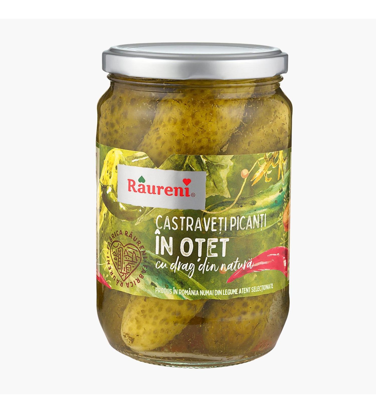 Raureni Cucumbers in vinegar - Raureni - 680g