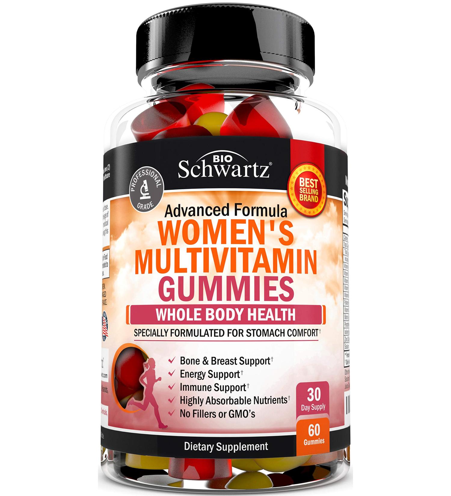 BioSchwartz Women's Multivitamin Gummies - Advanced Formula, 60 Count - Buy Online on GoSupps.com