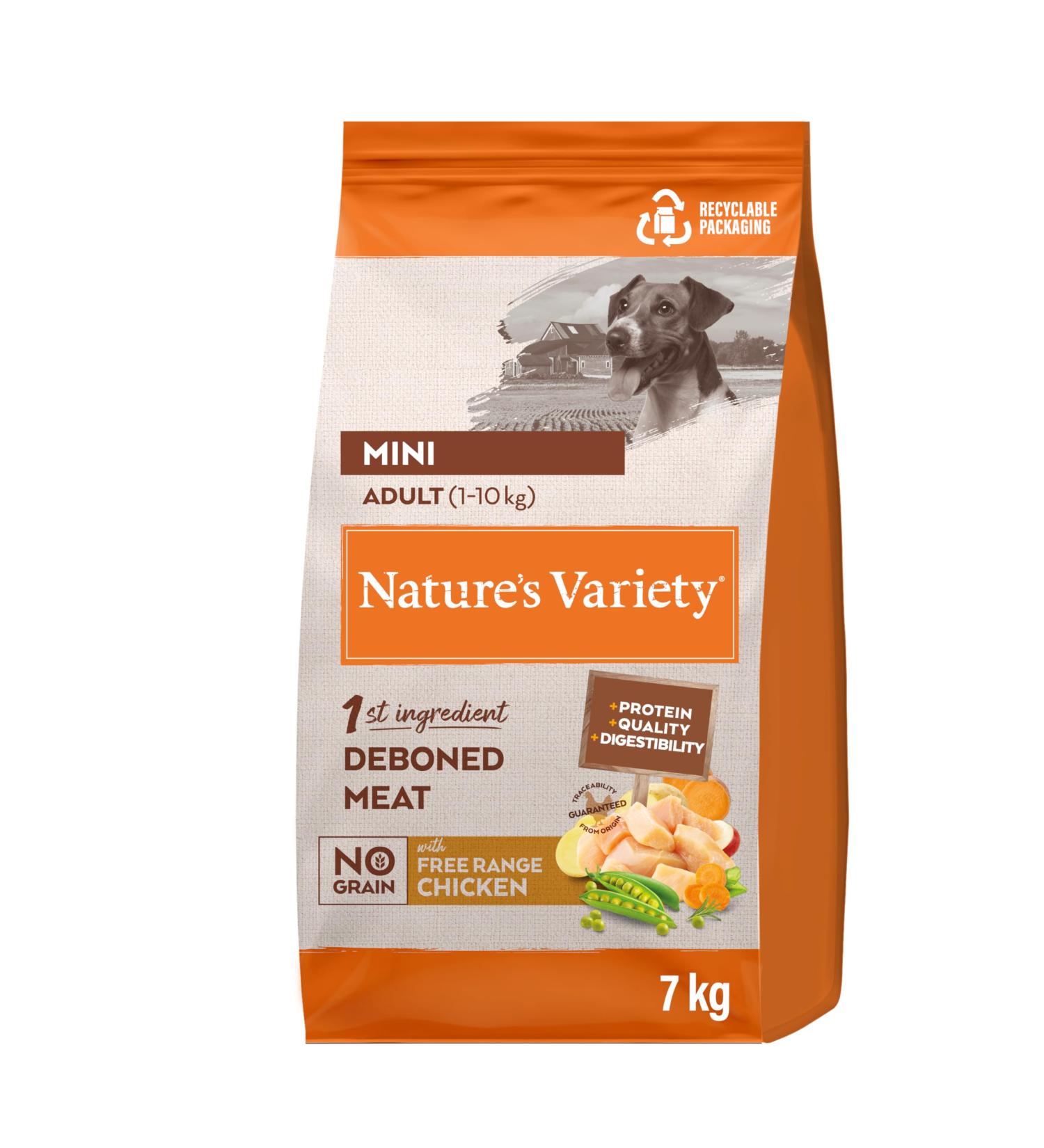 Nature's Variety Selected - Grain-Free Small Breed Adult Dog Food with Deboned Free-Range Chicken - 7kg - Buy Online on GoSupps.com