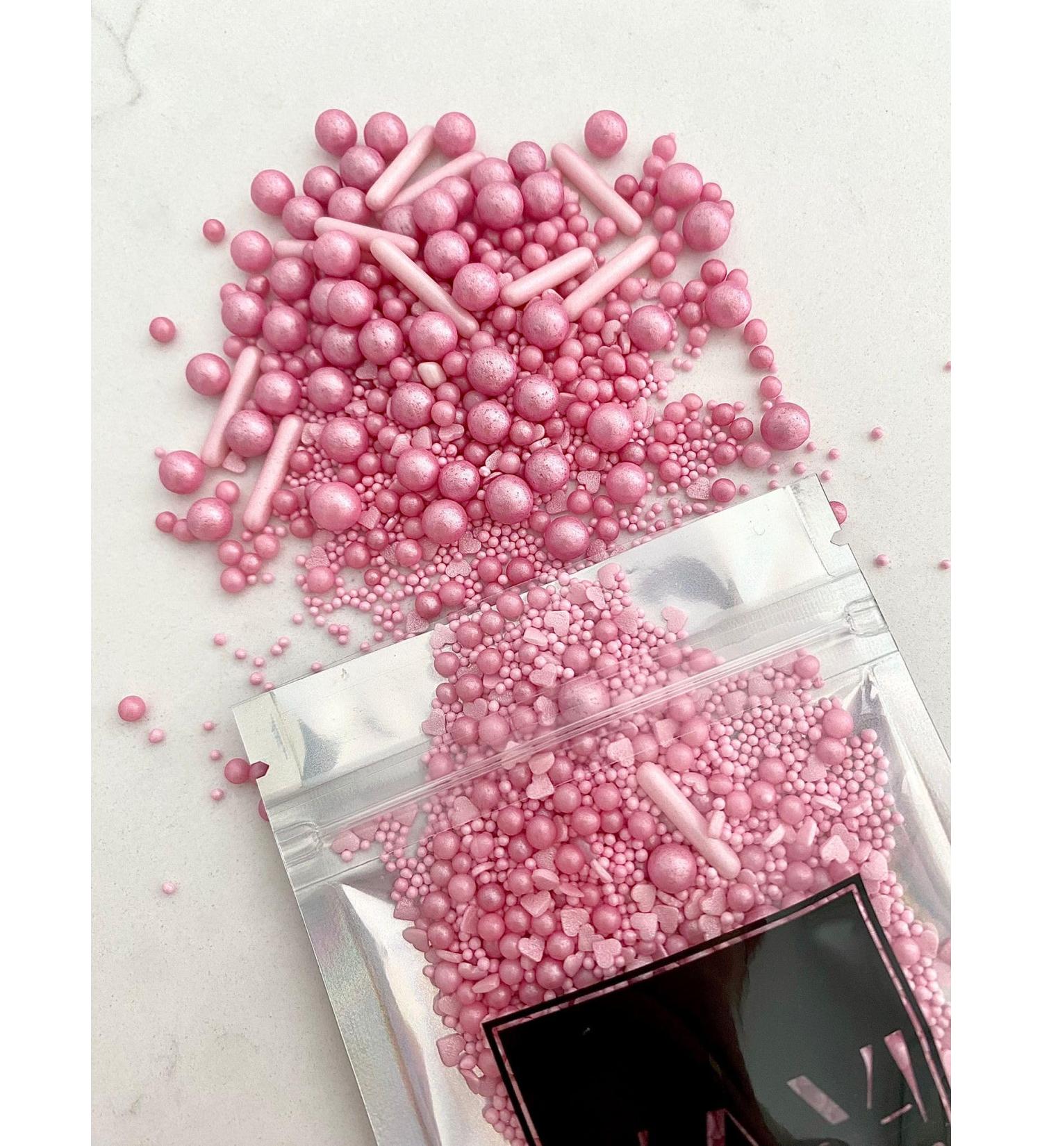 Edible Ultimate PINK Sprinkles Luxury Mix 45g Cupcake Cake Decoration Pink Sprinkles Cake Sprinkles Mix Barbie