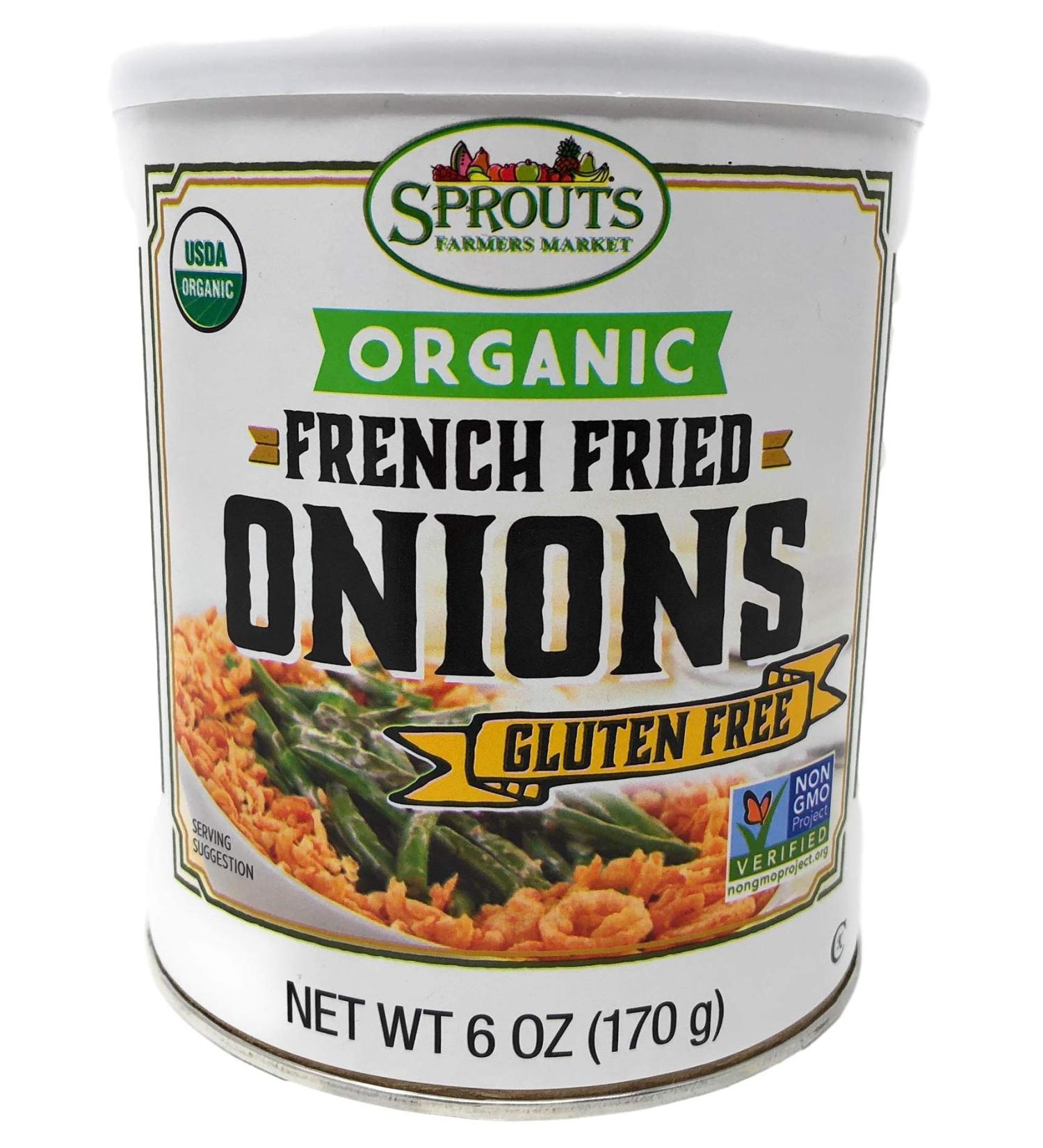 Organic Gluten-Free French Fried Onions 6oz - Pack of 2 | Crunchy & Delicious - Buy Online on GoSupps.com
