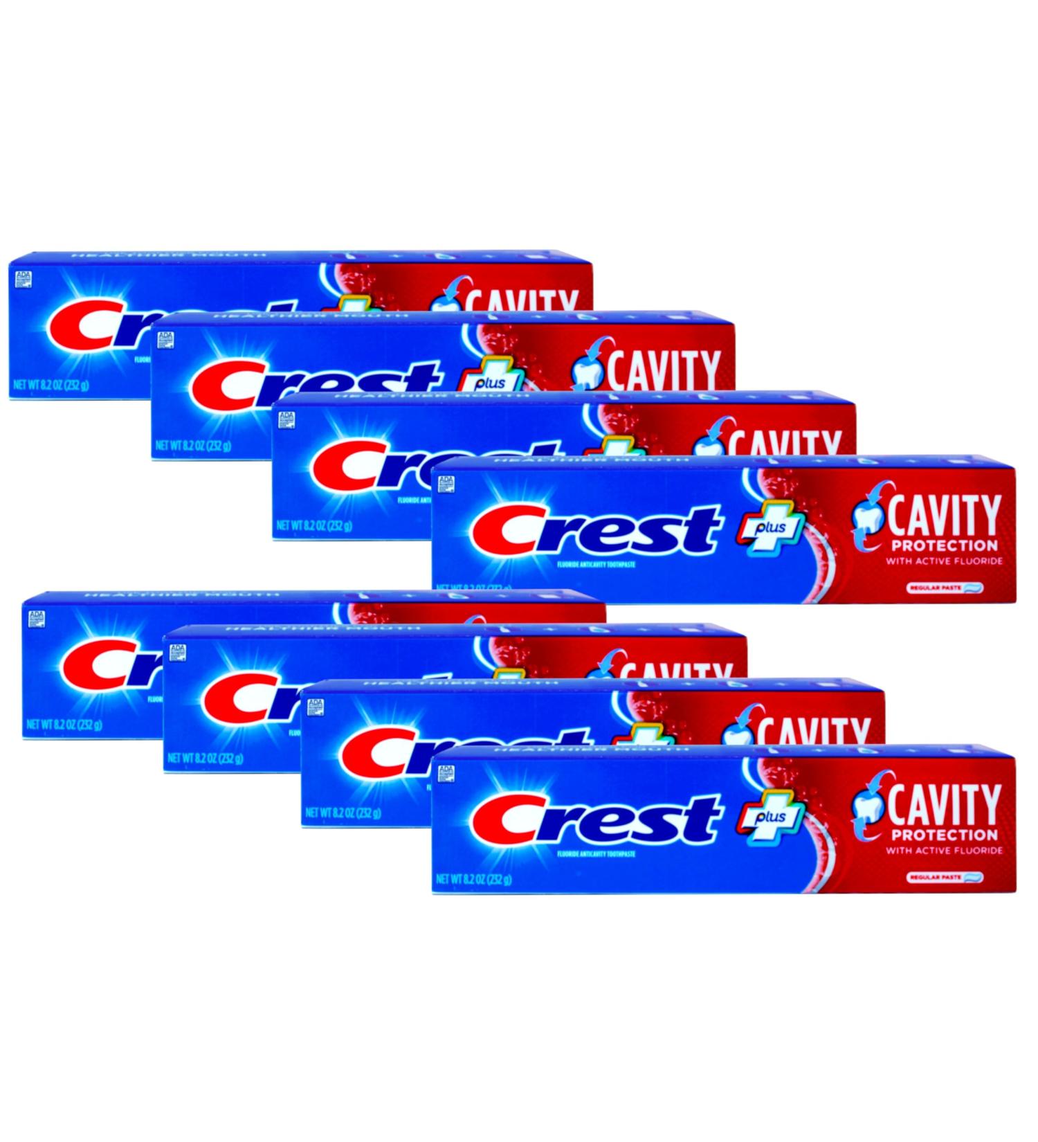 Crest Fluoride Cavity Protection Toothpaste 8.2 Ounce Regular Paste Bulk Toothpaste Prevents Cavities Before They Start (8 Pack) Mint 1.03 Fl Oz (Pack of 8) - Buy Online on GoSupps.com