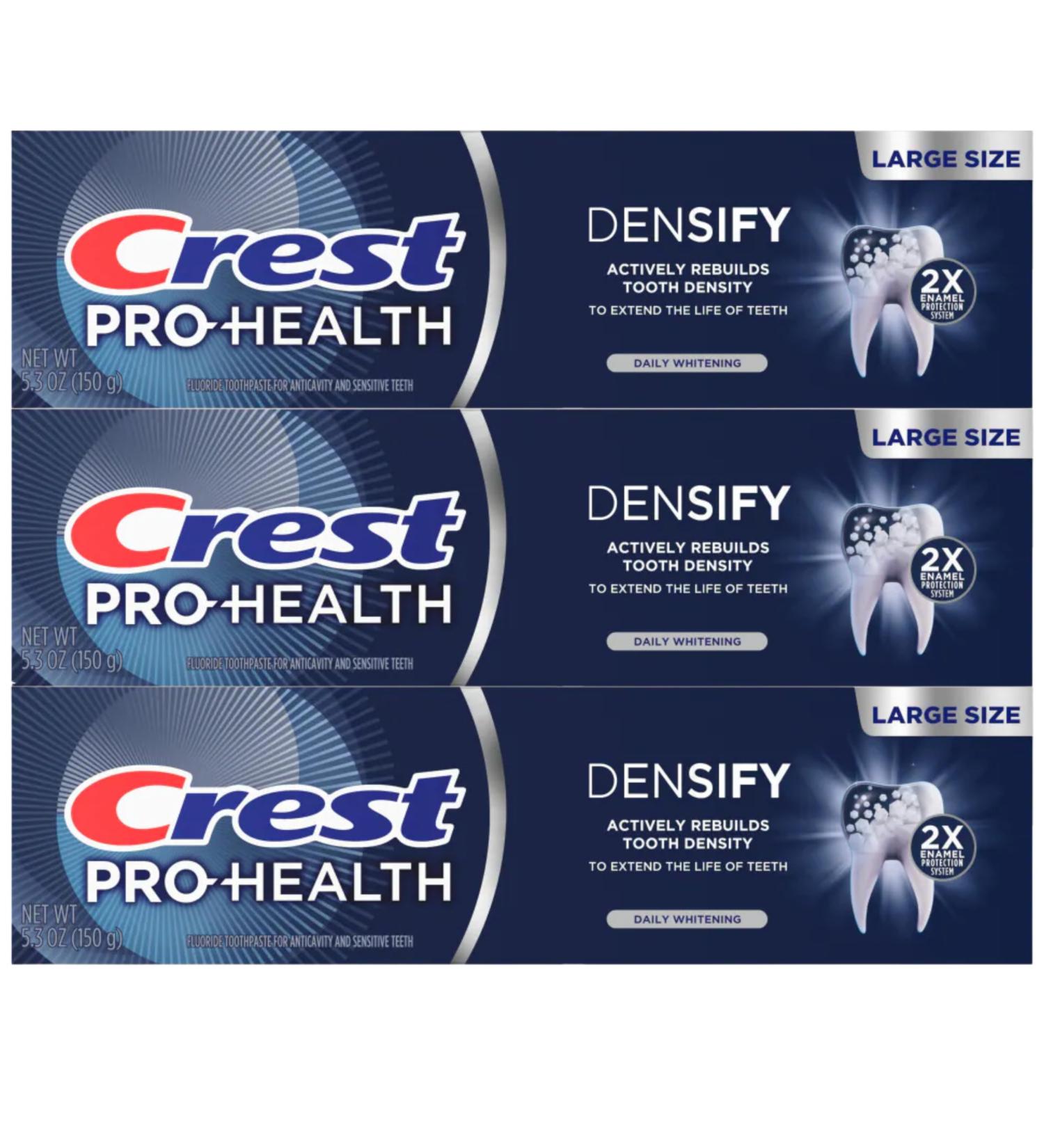 Crest Pro-Health Densify Toothpaste Daily Whitening 5.3 Oz (Pack of 3) - Buy Online on GoSupps.com
