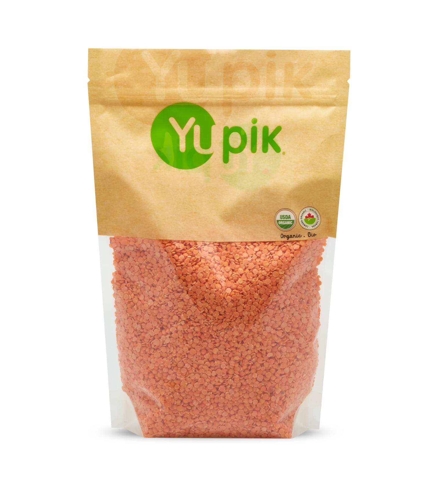 Yupik Organic Red Split Lentils 1kg Non-GMO Vegan Gluten-Free Kosher Raw Wheat-Free Source of Protein Fiber & Iron Ideal for Soups Salads & Plant-Based Cooking 1 kg (Pack of 1) - Buy Online on GoSupps.com
