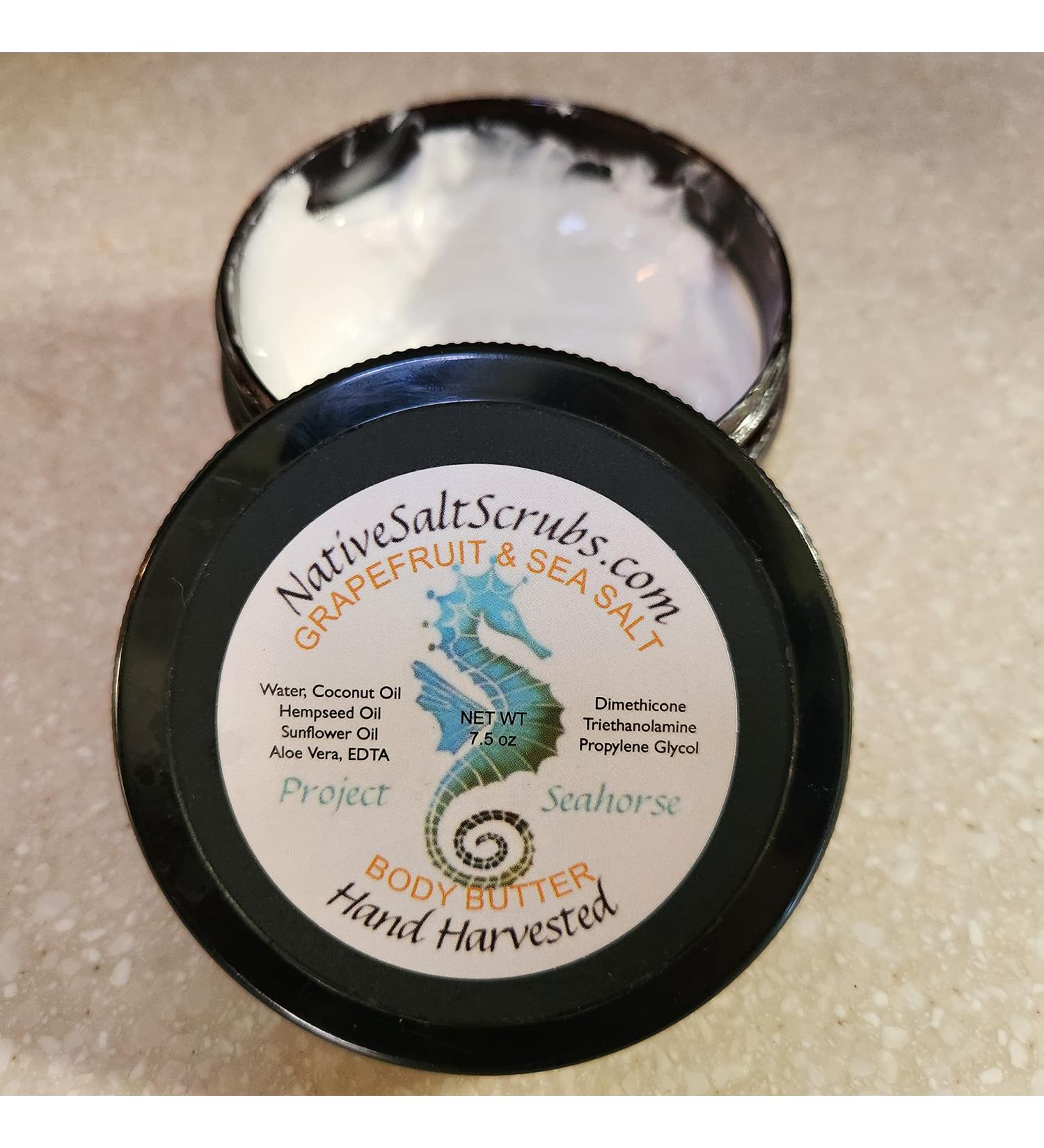 Buy Grapefruit & Sea Salt Body Butter 7.5 oz - Nourishing Moisturizer for Glowing Skin | International Shipping Available - Buy Online on GoSupps.com