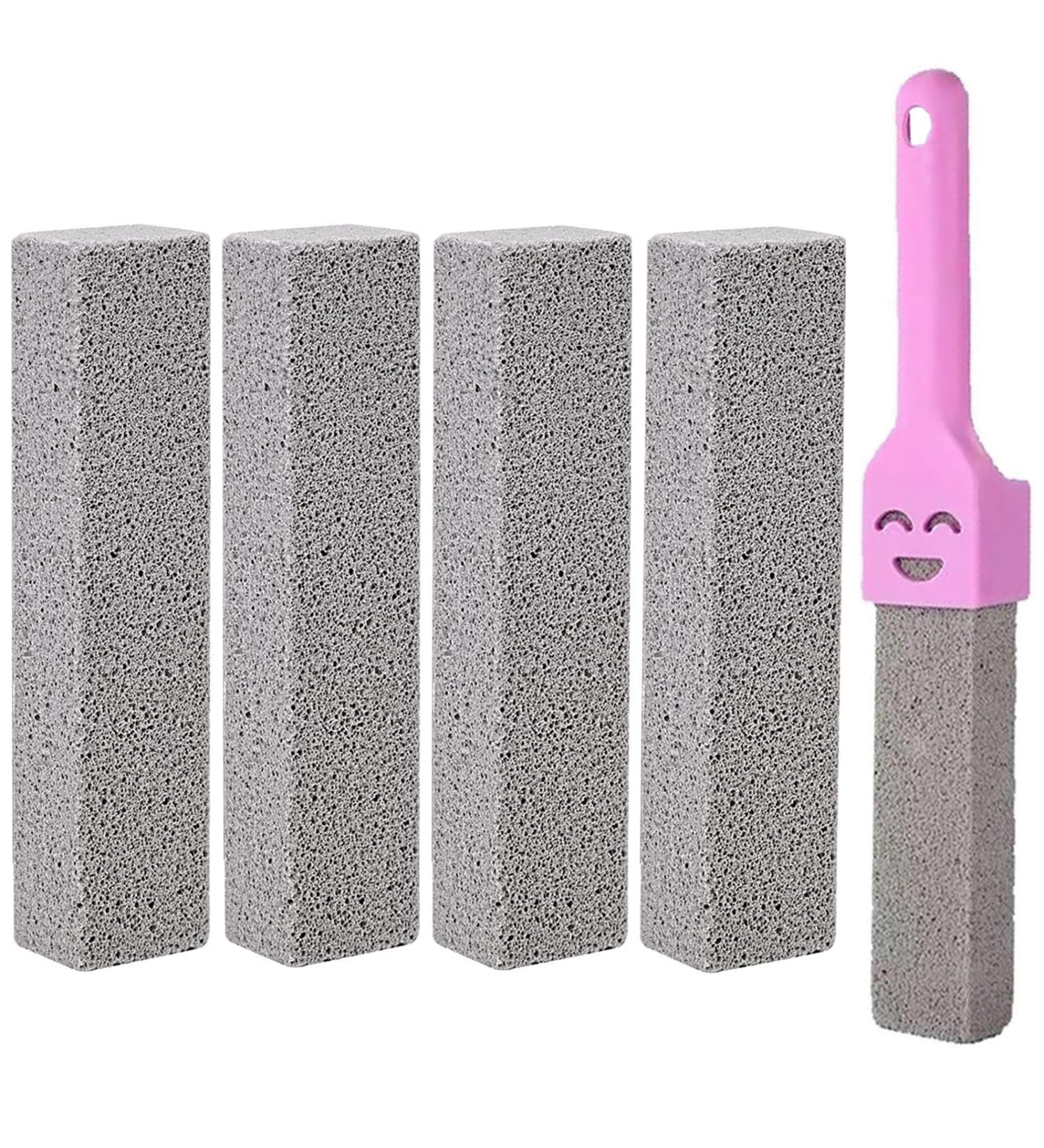 Pack of 4 Pumice Stone Cleaning Stone with Handle Pumice Stone Cleaning Block Toilet Toilet Cleaner Toilet Duck Cleaning Agent Urine Stone Remover Extra Strong Toilet Cleaner Cleaning Agent - Buy Online on GoSupps.com