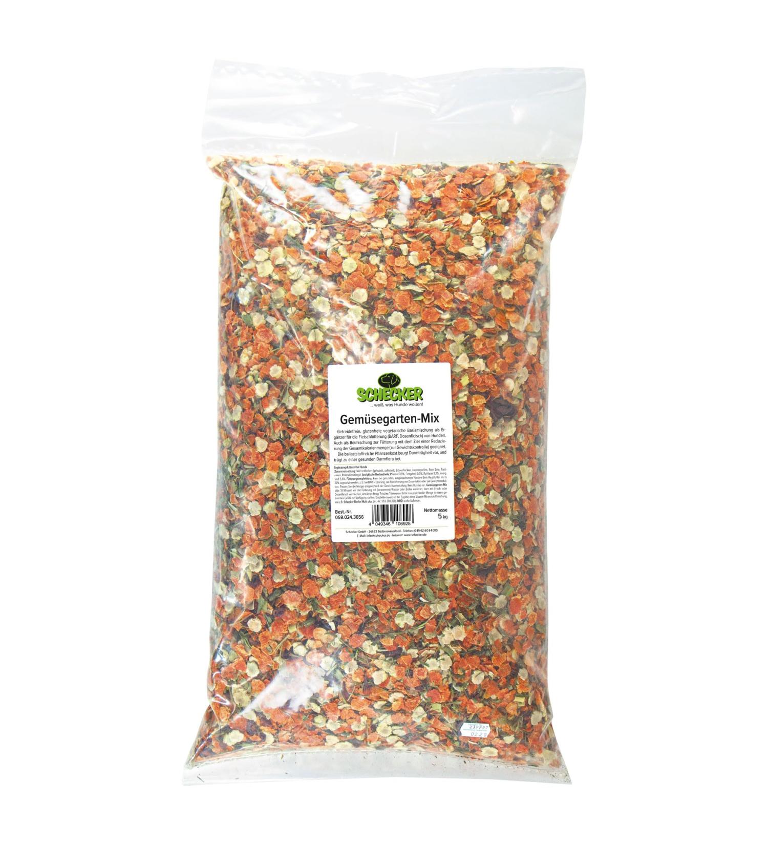 Schecker Food supplement - Vegetable mix - Grain free - Gluten free - Vegetarian - Vegan - Veggi - Vegetable flakes - 5 kg - Buy Online on GoSupps.com