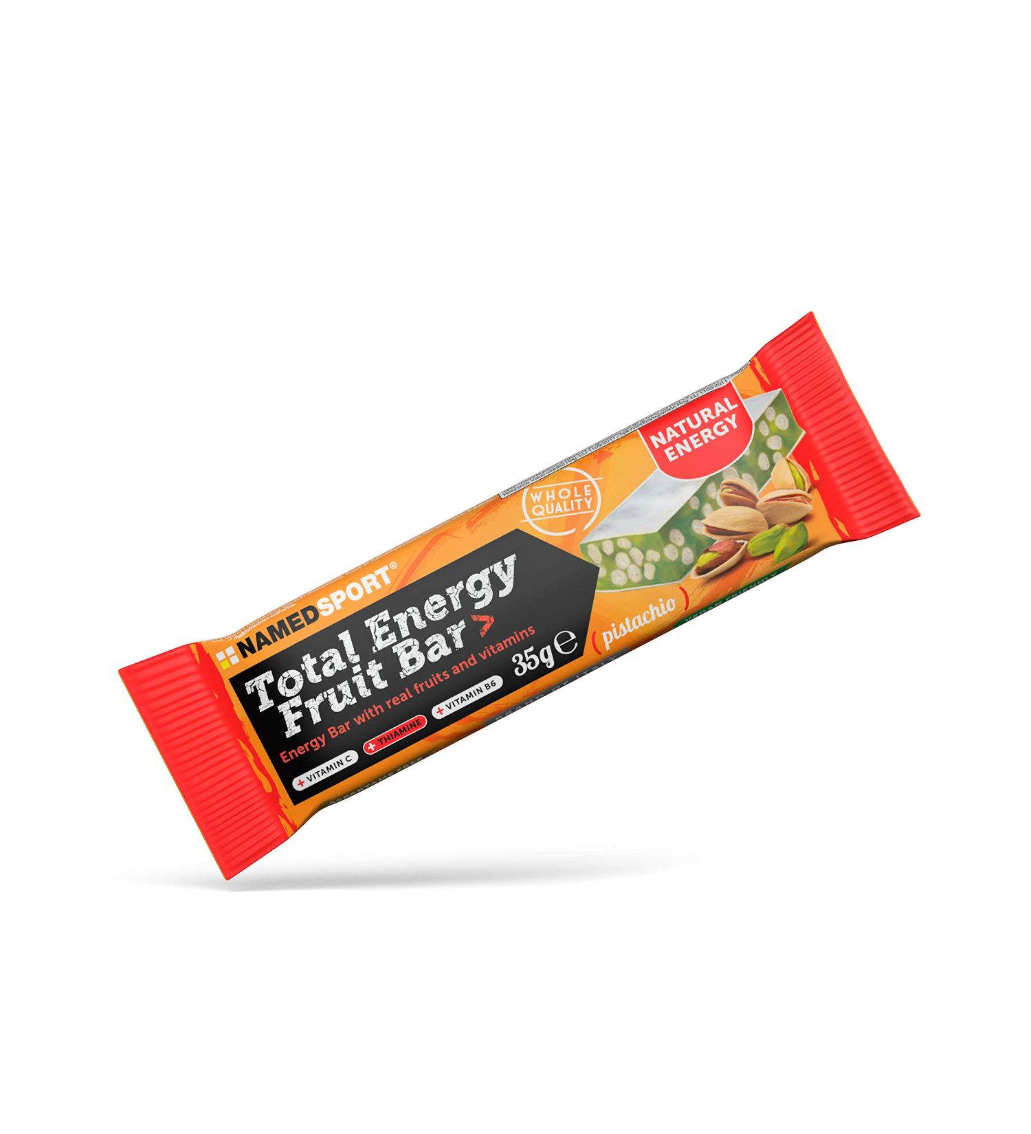 NAMEDSPORT SUPERFOOD Total Energy Fruit Bar with Real Fruits and Vitamins Pistachio Flavour Box of 25 x 35g bars