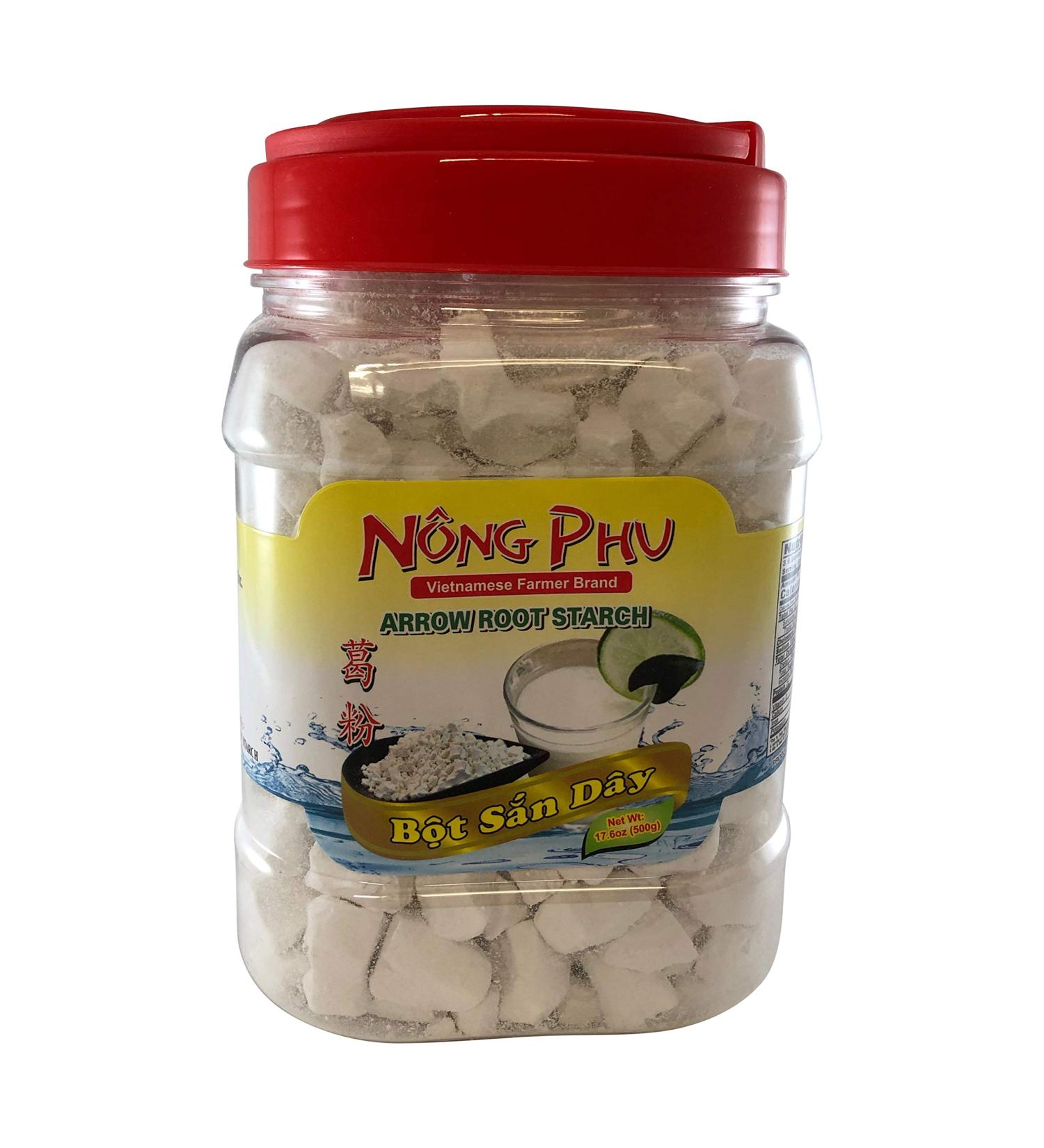 Arrowroot Starch Bot San Day Flour 17.6oz (500g) from Vietnam - Crunchy Chunk Powder - 1.1lb Reclosable Jar - Buy Online on GoSupps.com