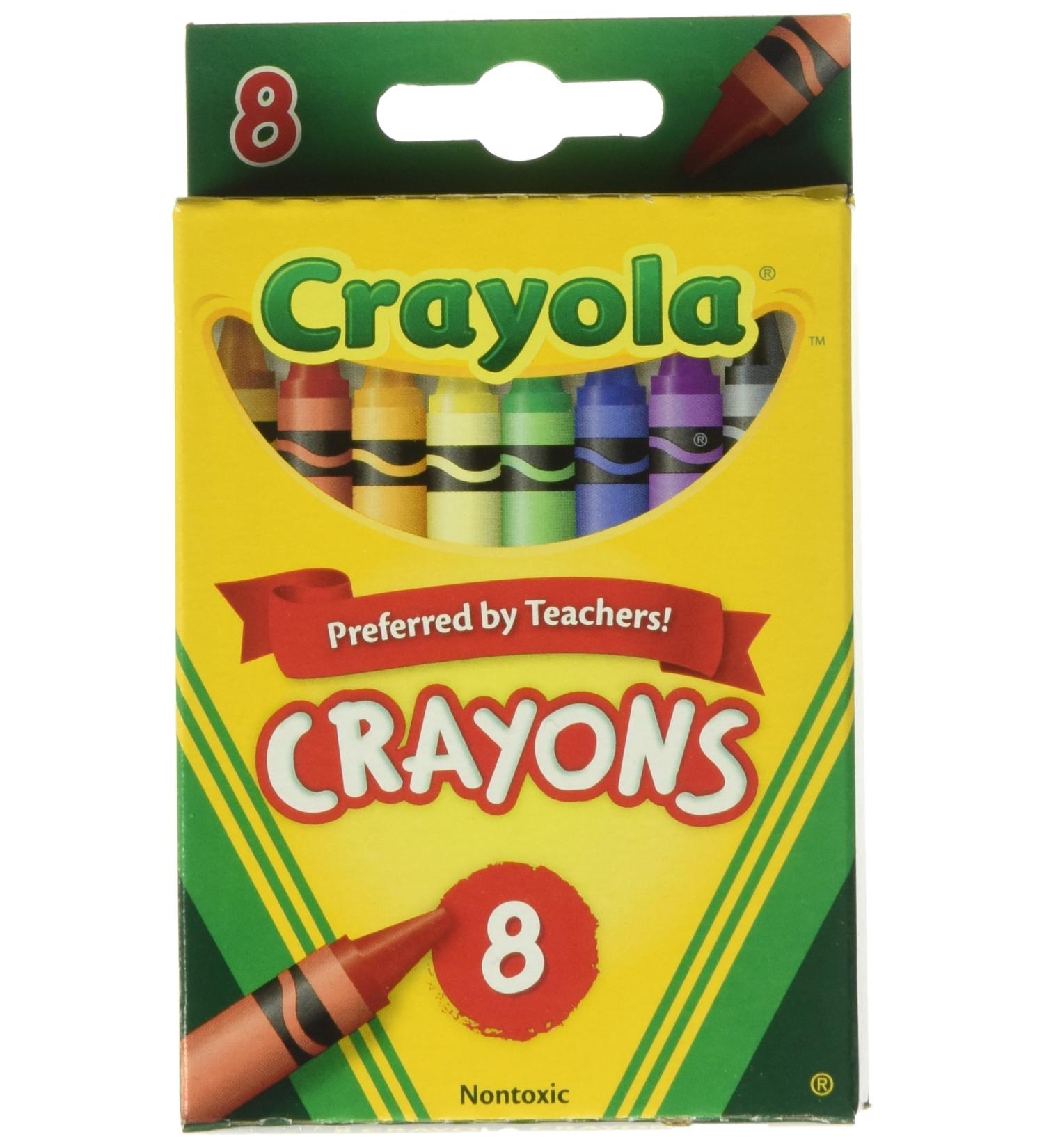 Crayola Crayons 8 in a Box (Pack of 12) 96 Crayons Total