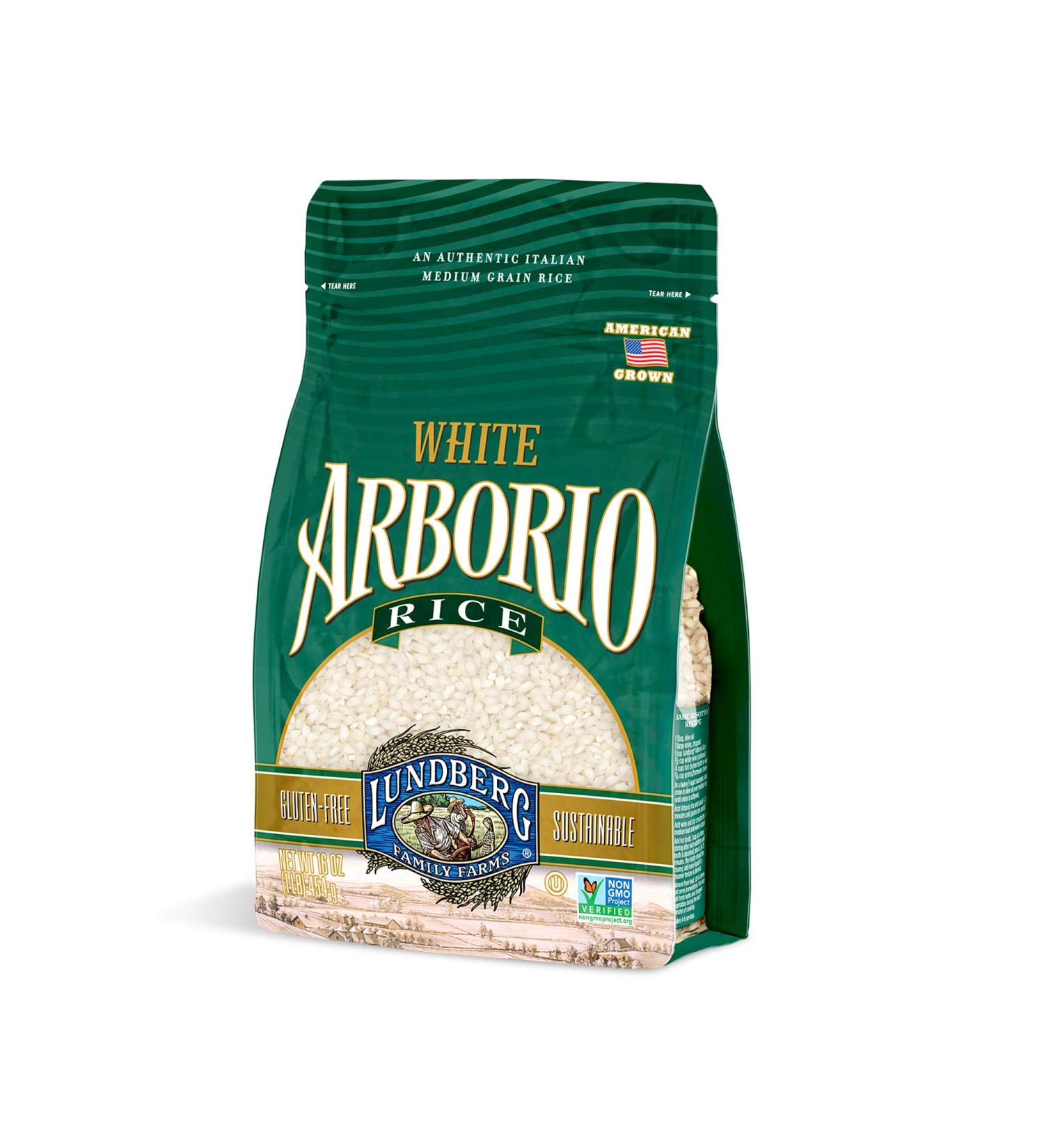 Lundberg Arborio Rice - Creamy, Gluten-Free Risotto & Pudding Rice (16 oz) - Buy Online on GoSupps.com