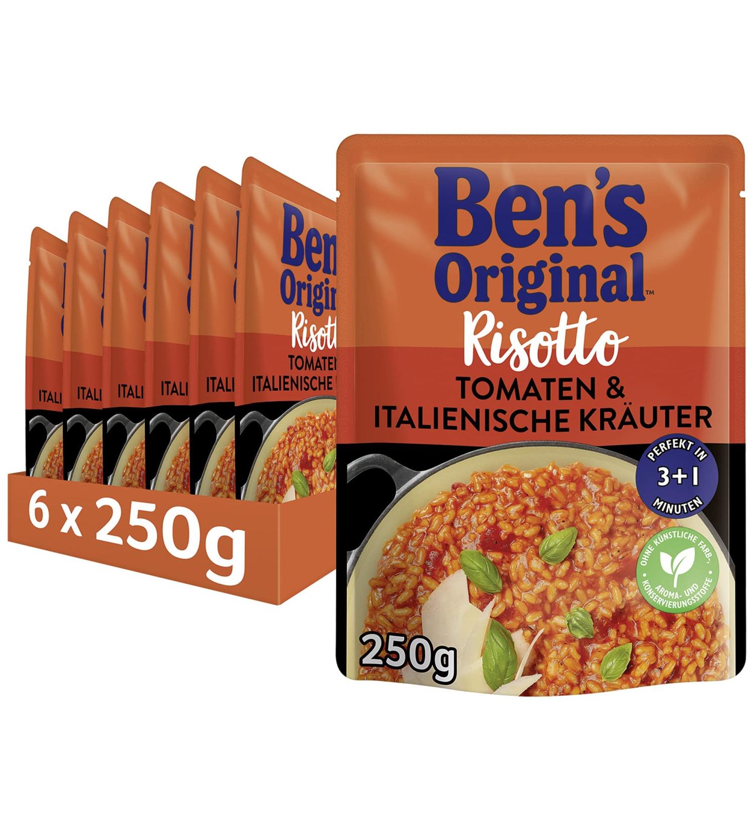 Ben s Original Express Risotto - Tomatoes & Italian Herbs (6 x 250g) - Ready Meals for Quick Delicious International Shipping - Buy Online on GoSupps.com