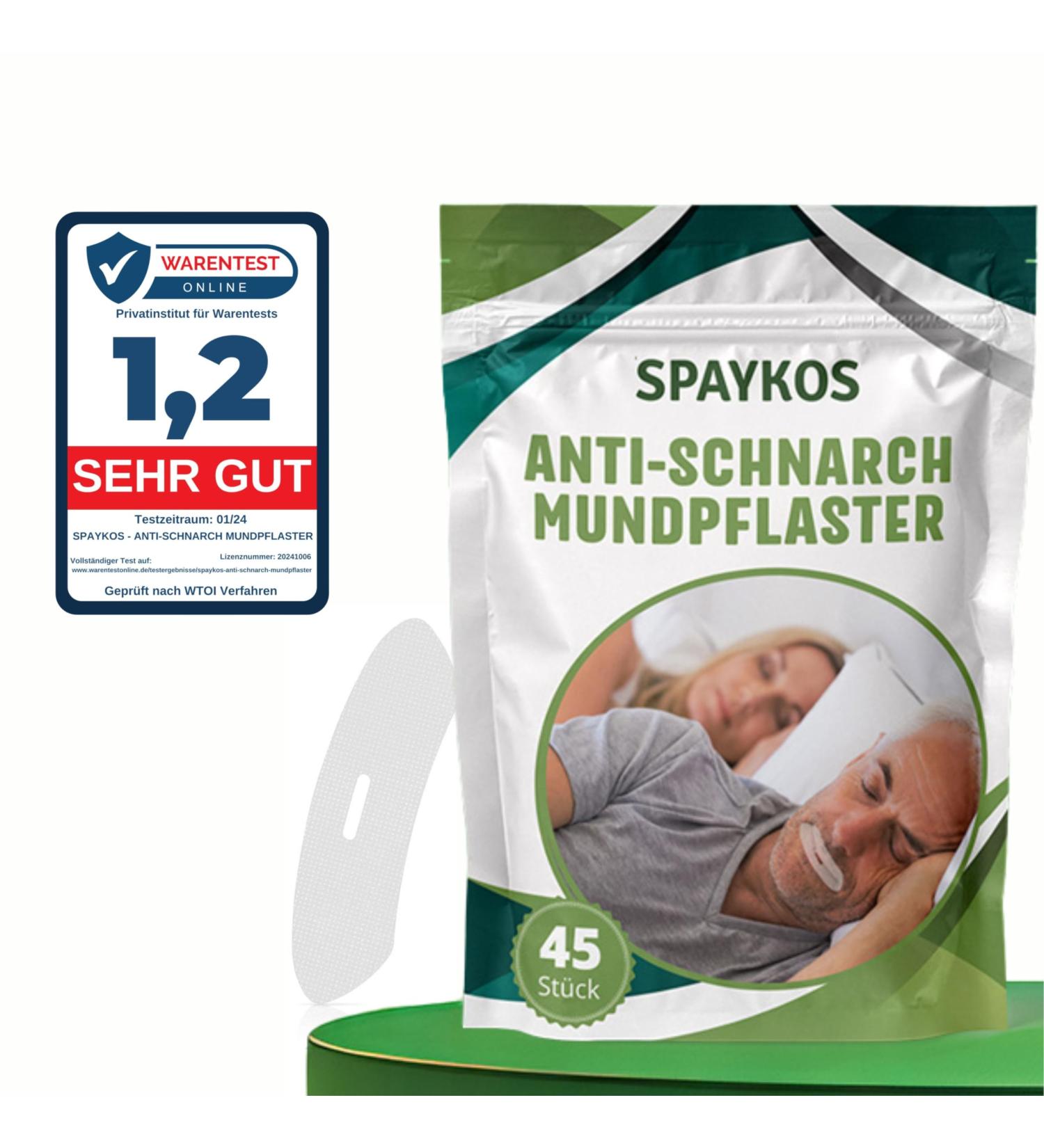 Spaykos Anti-Snoring Mouthpaster - 45 Pieces | Ultimate Solution for Snoring & Teeth Grinding | Comfortable for Beard Wearers | Achieve Relaxing Sleep - Buy Online on GoSupps.com