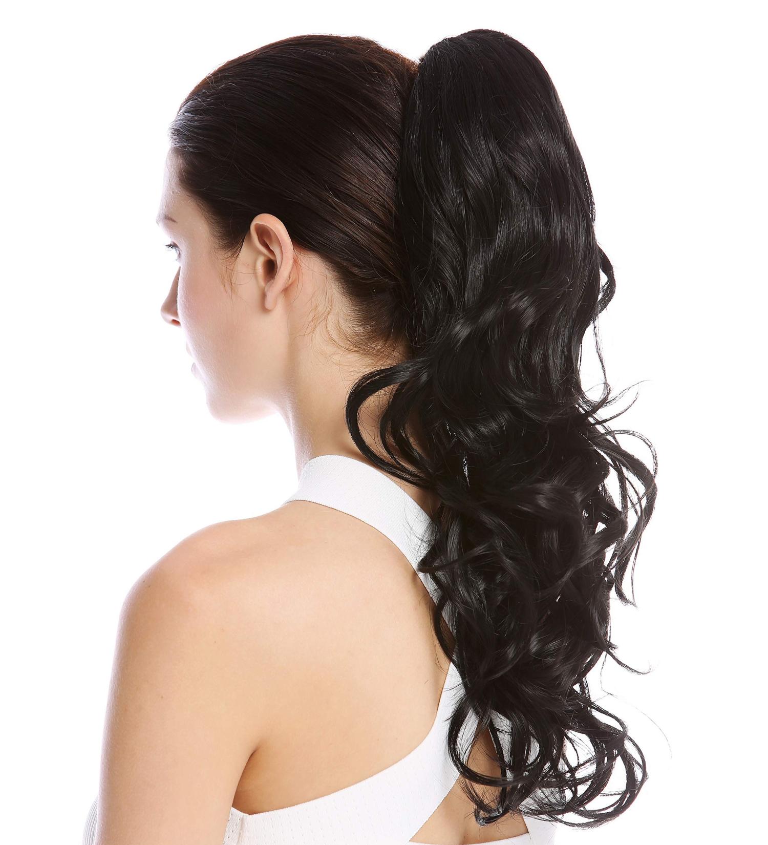 WIG ME UP N399-V-1B | Long Curly Black Hairpiece Braid Ponytail - 45 cm Velvet | International Shipping - Buy Online on GoSupps.com