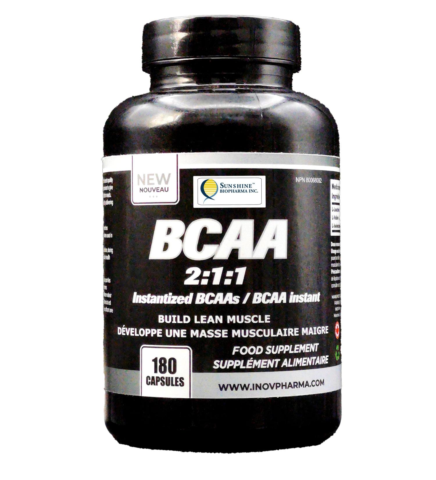 BCAA 2 1 1 capsules 600mg 180 count ultra pure vegan friendly for optimal muscle gain while less fatigue and rapid recovery - Buy Online on GoSupps.com