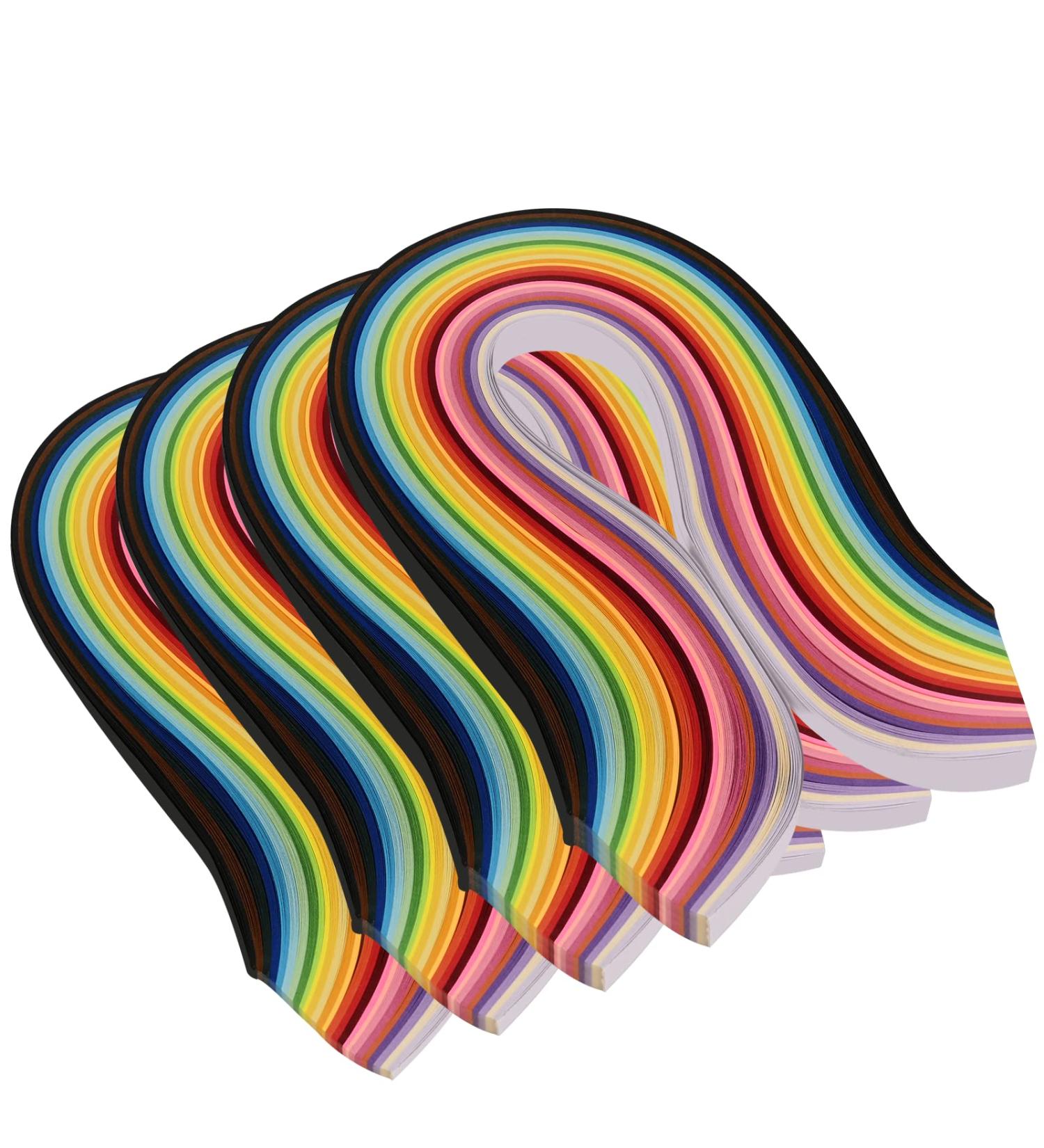 YURROAD Quilling Paper Strips Kit - 36 Colors, 720 Strips, 54cm Length, 3mm 5mm 7mm 10mm Width (4 Packs) - Buy Online on GoSupps.com