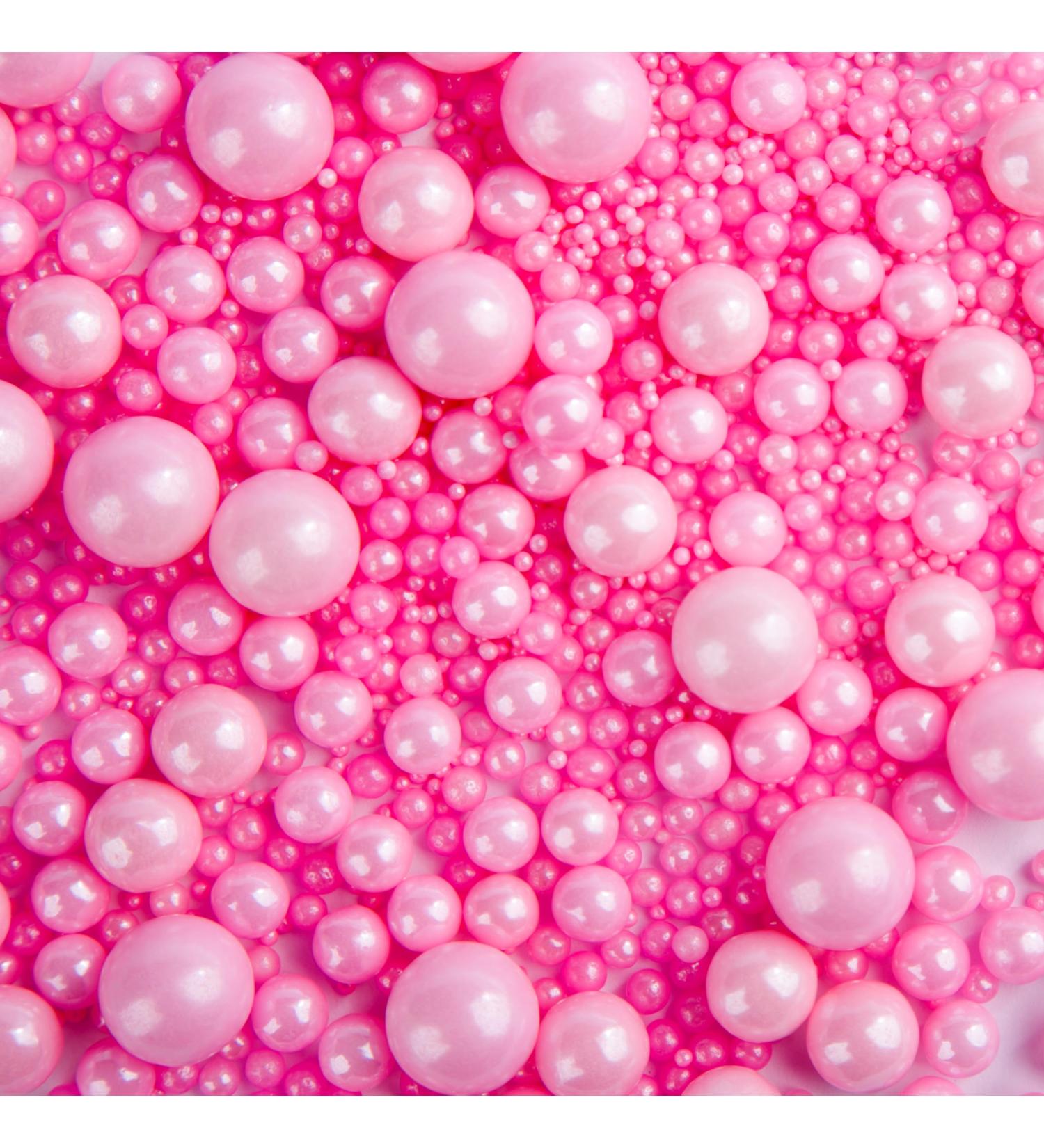 Edible Pink Pearl Sugar Decor - 120g | Perfect for Birthday Halloween Thanksgiving & Christmas Desserts - Buy Online on GoSupps.com