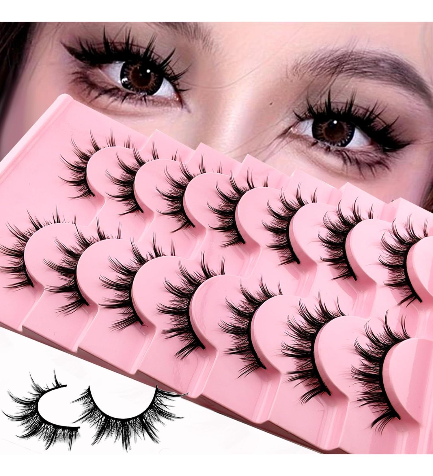7 Pairs Manga False Eyelashes - Natural Look Anime & Cosplay Lashes 15mm Faux Mink Spiky Fake Lashes - International Shipping Available! - Buy Online on GoSupps.com