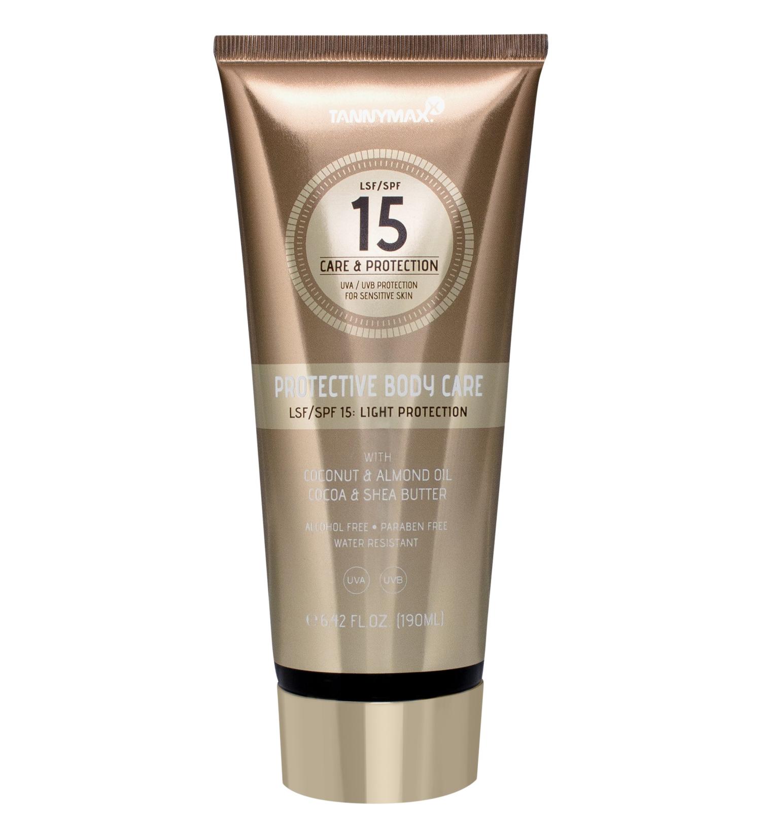 Tannymaxx Protective Body Care LSF 15 - Shea Butter & Coconut Oil Lotion (190ml) | Nourishing Sun Protection | Dermatologically Tested - Buy Online on GoSupps.com