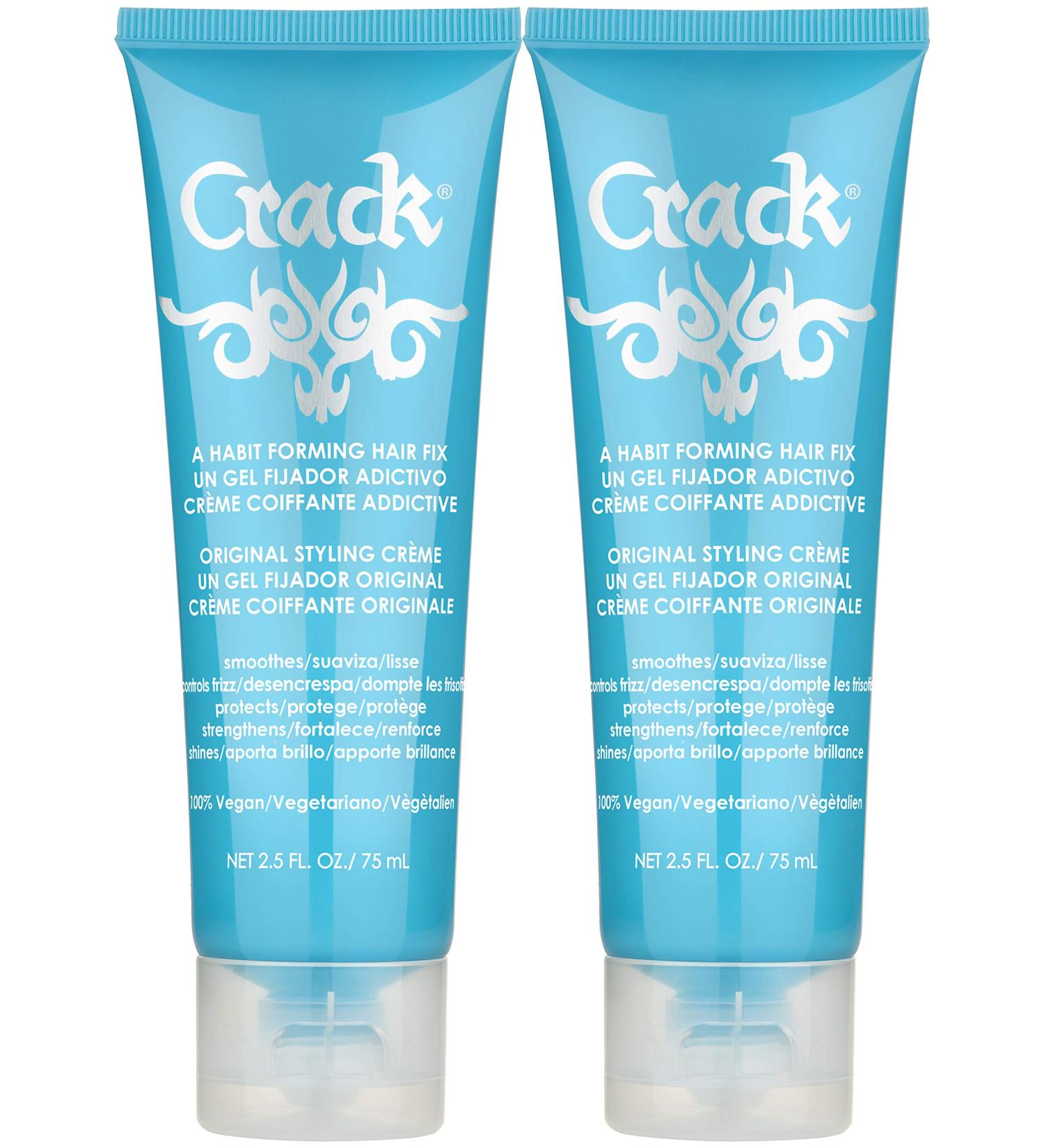 CRACK HAIR FIX Styling Creme - Anti-Frizz Leave-In Styling Aid (2.5 Oz, Pack of 2) - Buy Online on GoSupps.com