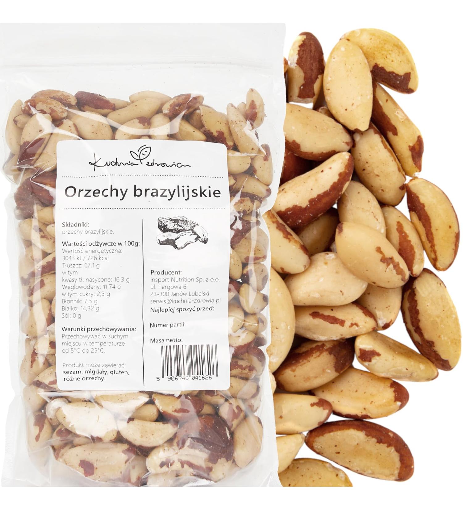 Kuchnia Zdrowia Farnuts Whole Nuts - No Salt No Additives High Quality Safe Zipper Packaging - 1kg Dypack - International Shipping - Buy Online on GoSupps.com
