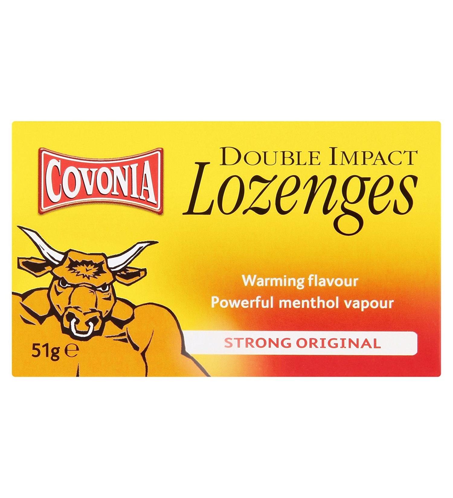 8 x Covonia Double Impact Lozenges Strong Original 51g - Buy Online on GoSupps.com