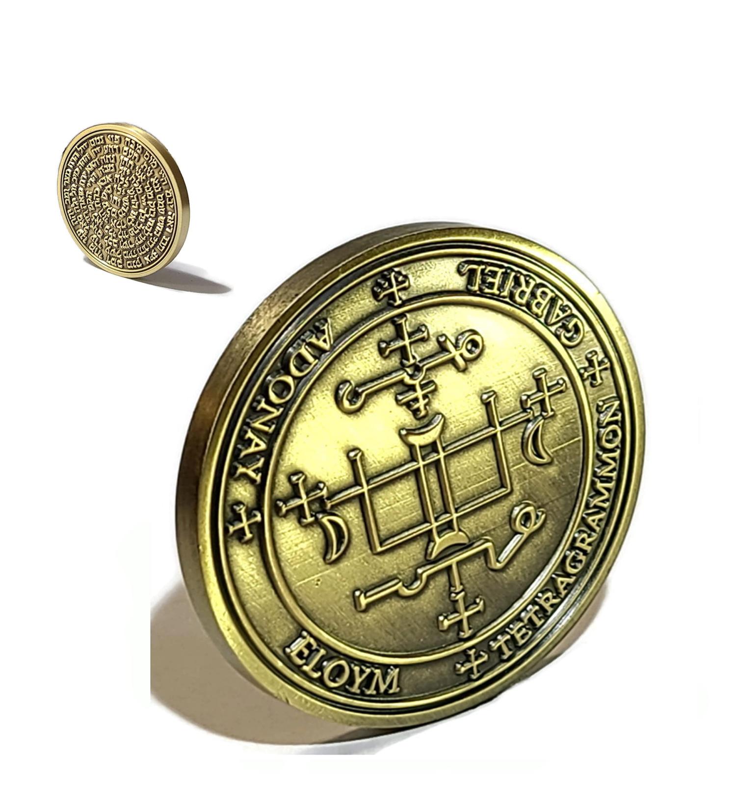 The Archangel Gabriel + 72 Names of God Kabbalah King Solomon Coin Seal Talisman