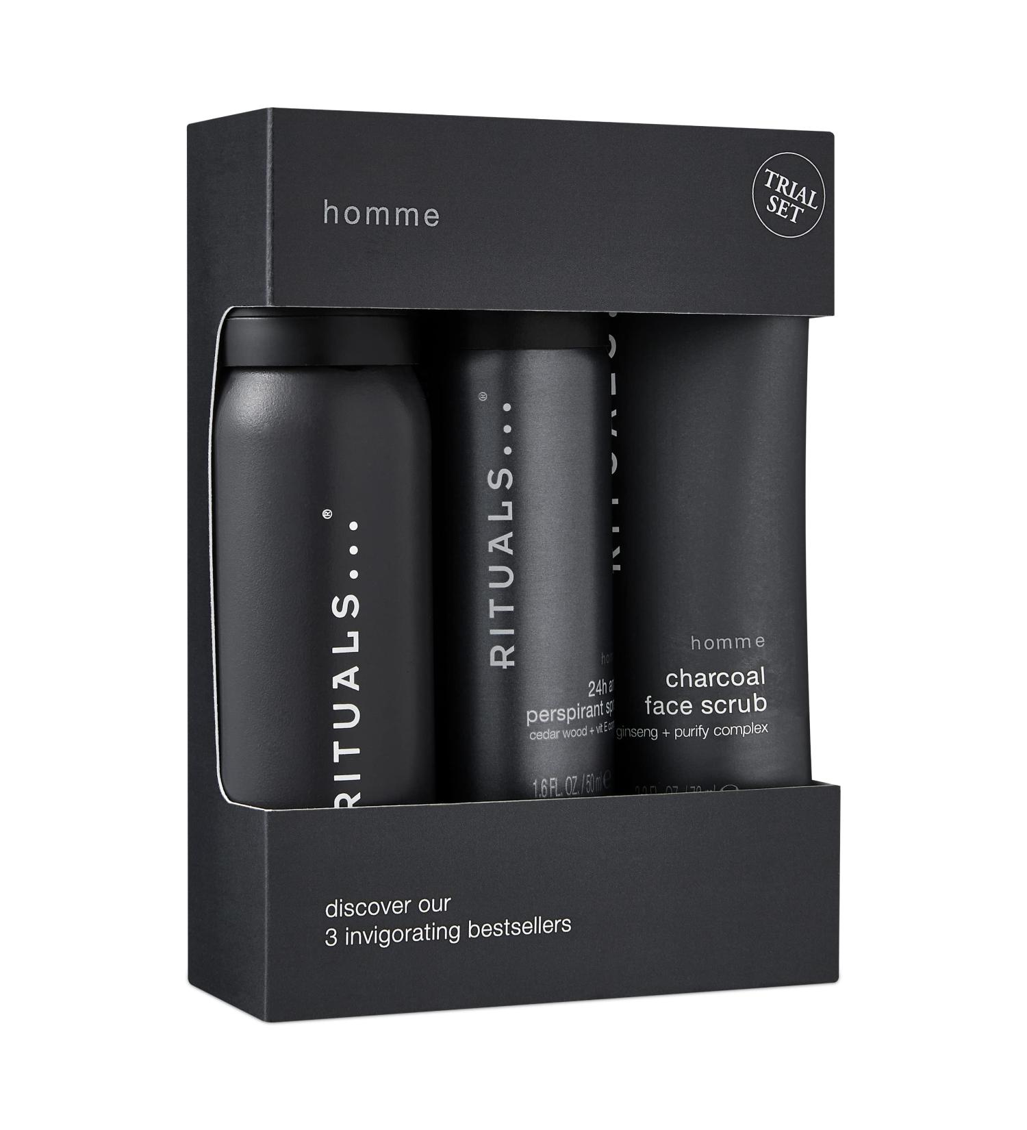 Rituals Homme Gift Set for Men | Sample Size | Cedar & Vitamin E Complex - Refreshing & Stimulating - Buy Online on GoSupps.com
