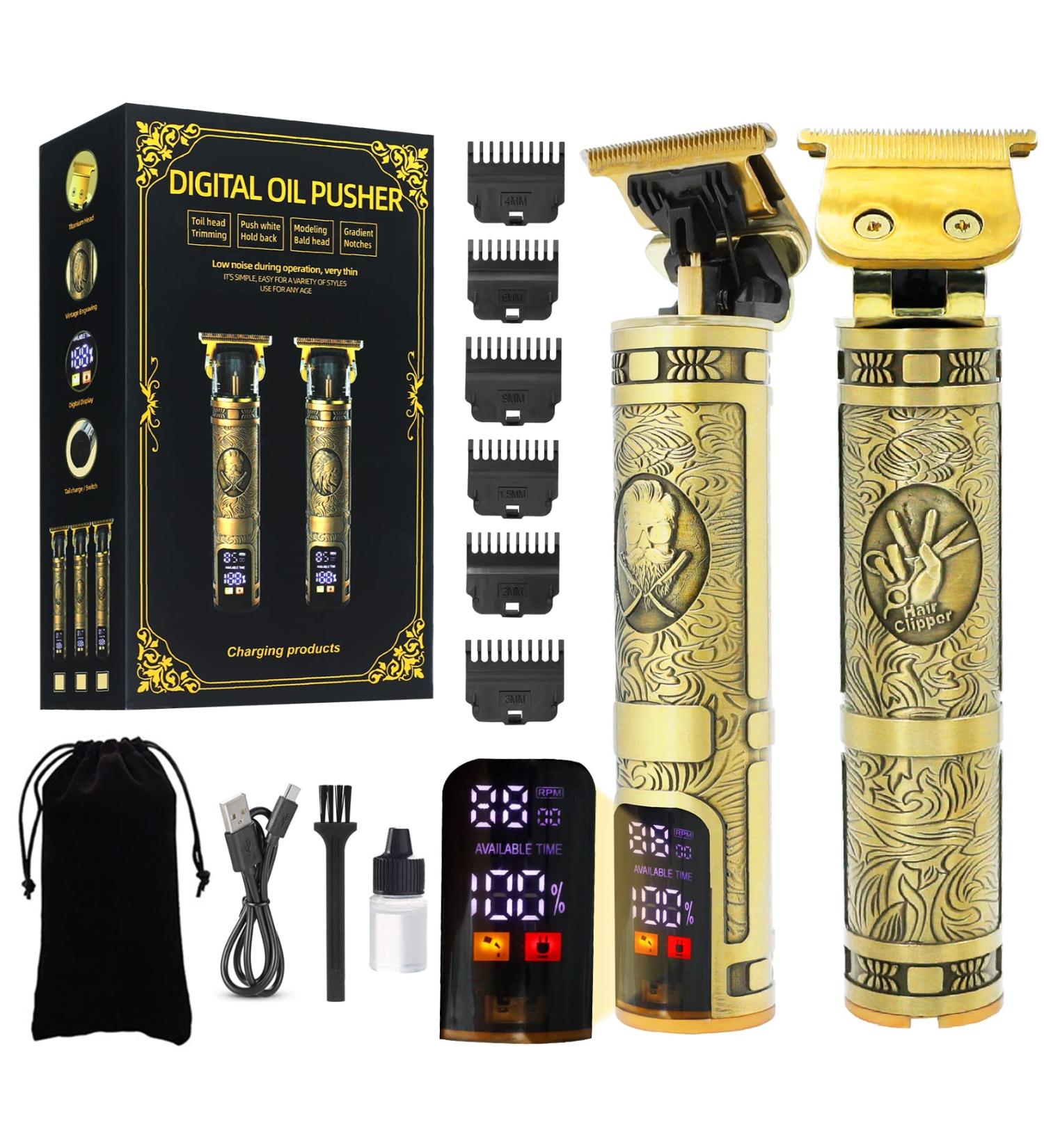Beard Trimmer Hair Clippers Men Professional T-Blade Beard Trimmer Cordless USB Rechargeable Detailer Trimmer with LCD Screen Grooming Kit 7 in 1 for Barbers and Home Gifts for Men Haircut - Buy Online on GoSupps.com