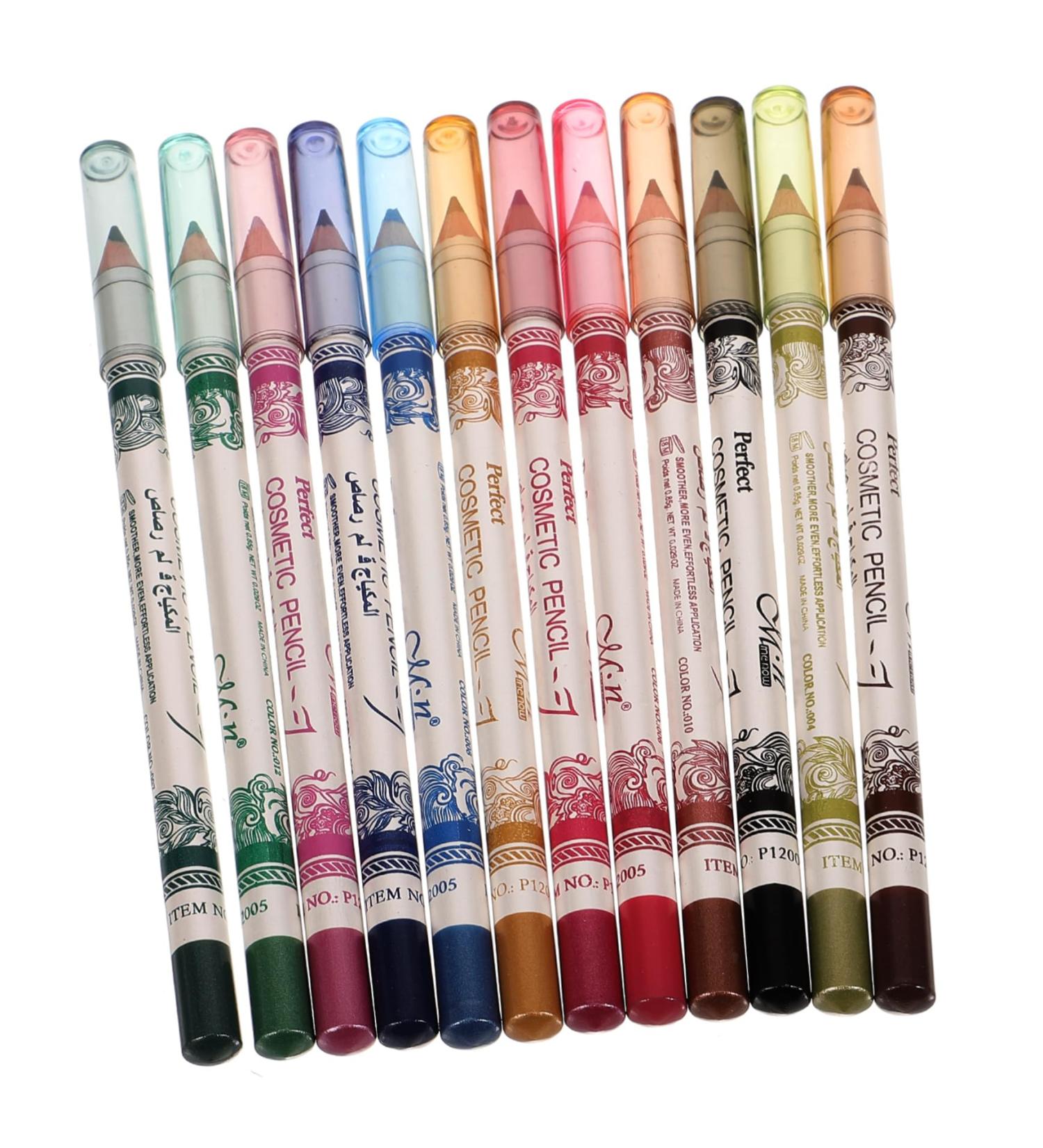 FRCOLOR 12 pcs Lip Colorful Makeup Liner Eyebrow Long Waterproof Pencil Cosmetic Lasting Eyeliner - Buy Online on GoSupps.com