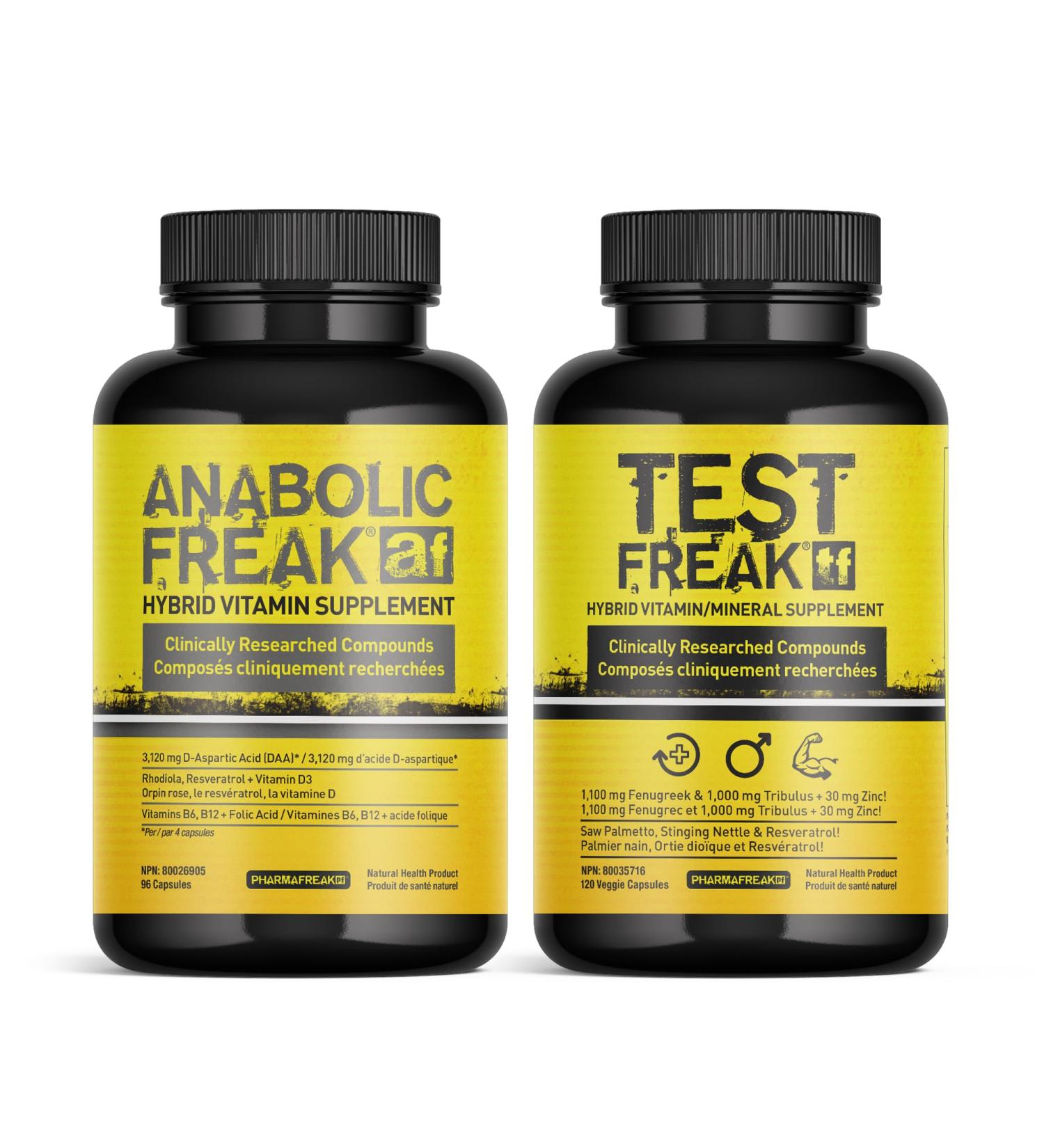 Buy PharmaFreak Combo - Test Freak 120ct + Anabolic Freak 96ct | International Shipping Available - Buy Online on GoSupps.com