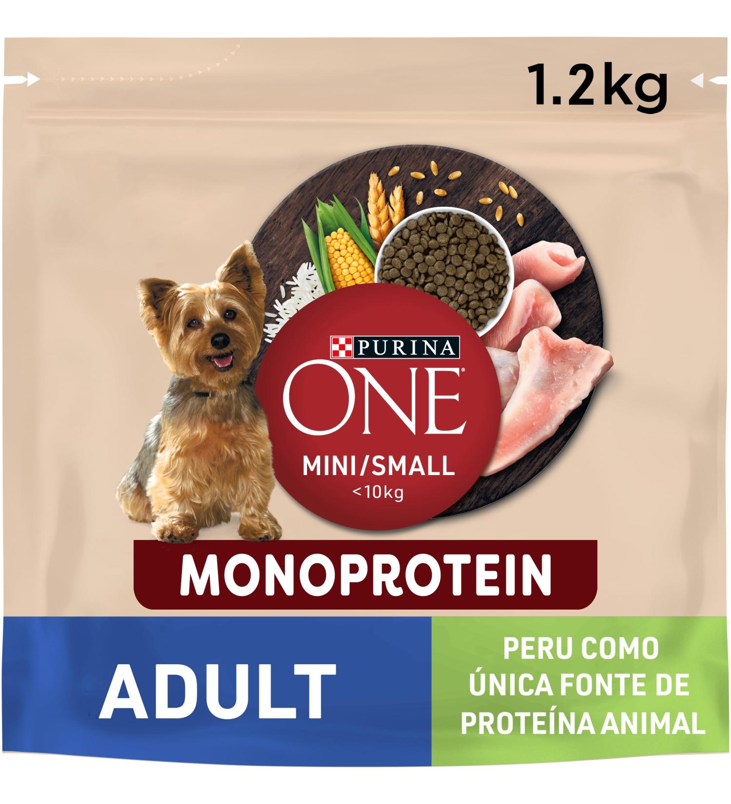 Purina One Mini Monoprotein Turkey Dog Food 6 Packs of 1.2 kg - Buy Online on GoSupps.com
