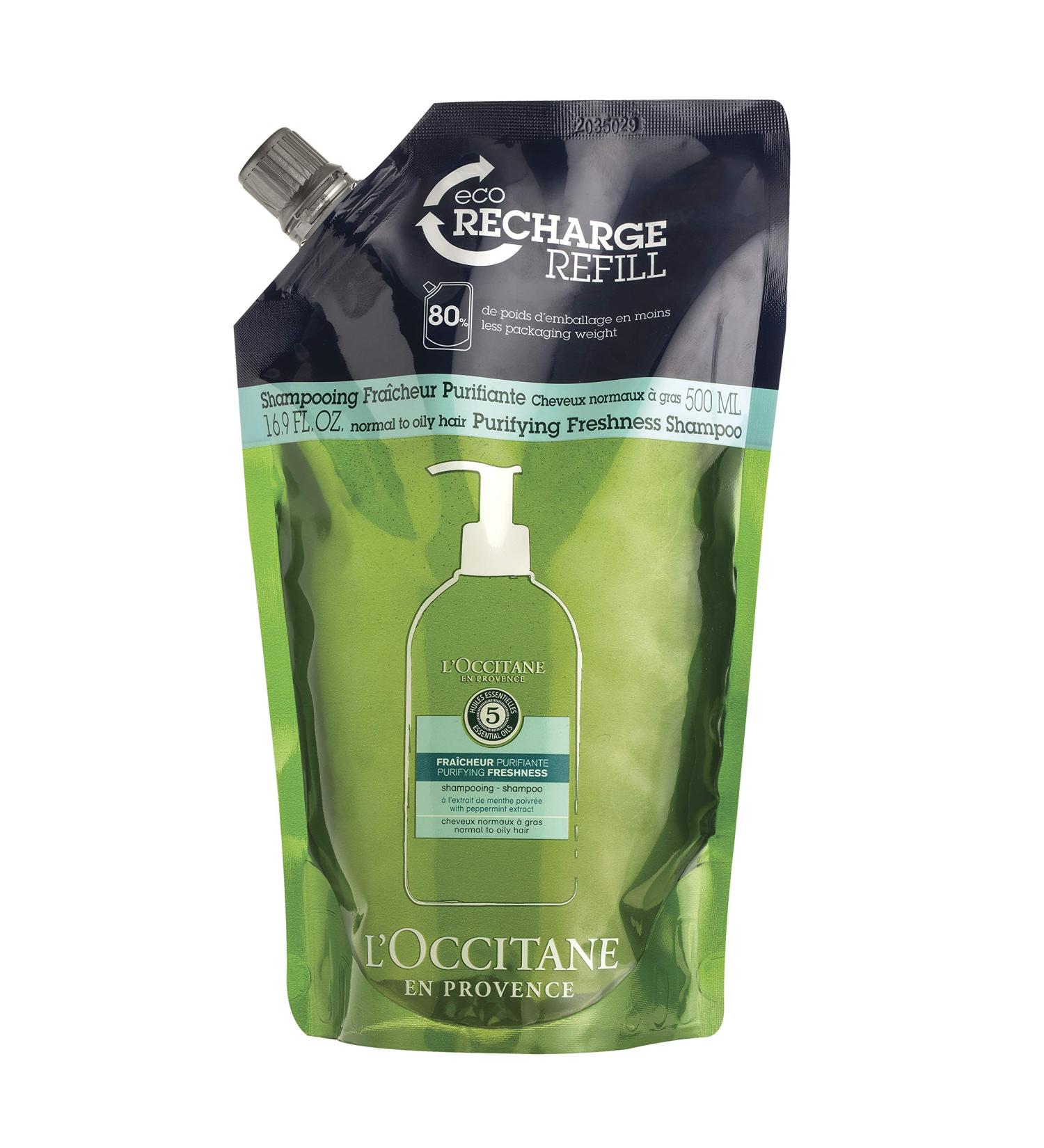 L'Occitane Aromachologie Purifying Freshness Shampoo Refill 16.9 Fl Oz - For Normal to Oily Hair - Buy Online on GoSupps.com