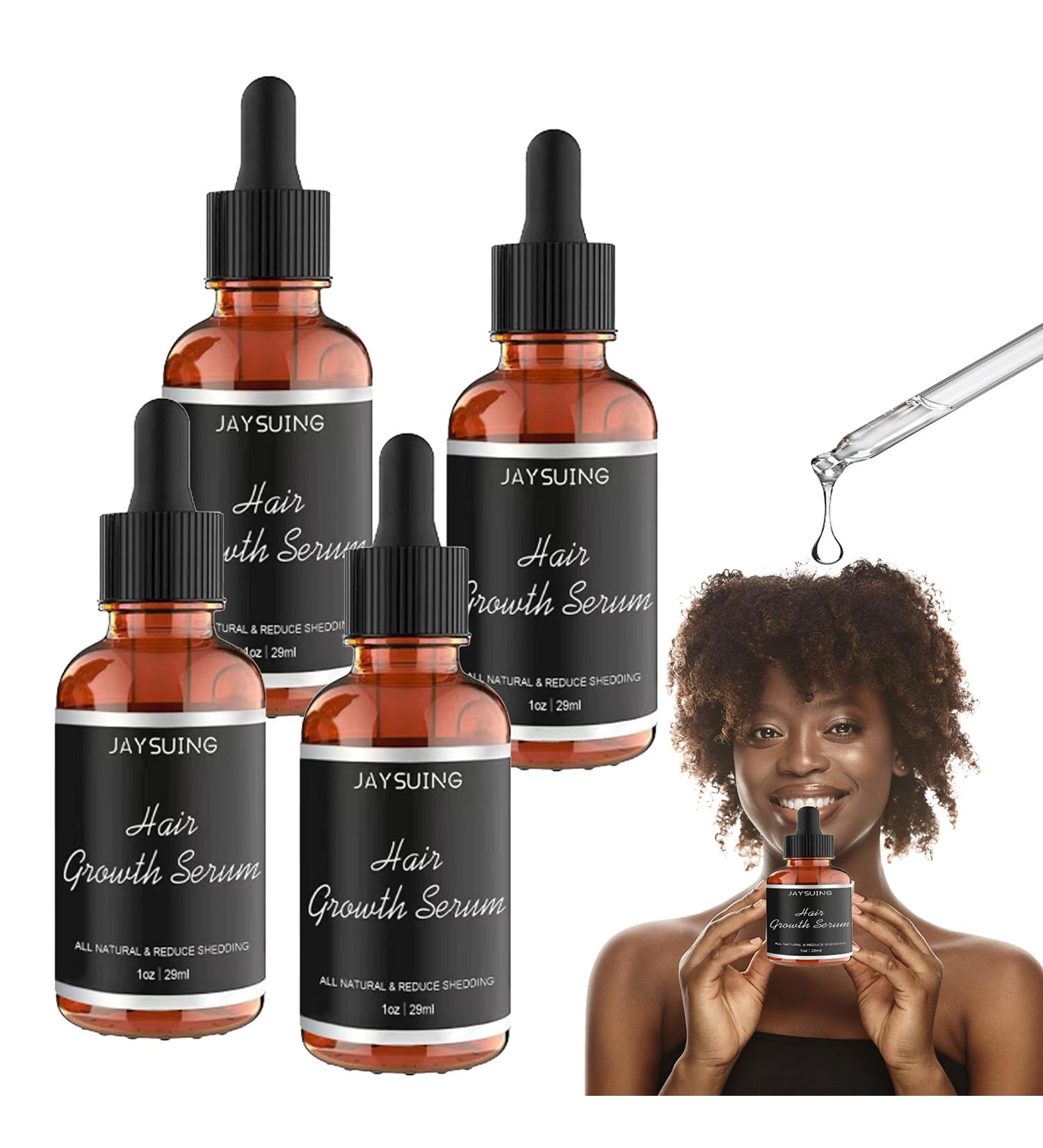 2023 Allurium Hair Growth Serum for Black Women - Nourish Dry, Damaged Hair Fast - Natural Hair Growth - 4PCS - Buy Online on GoSupps.com