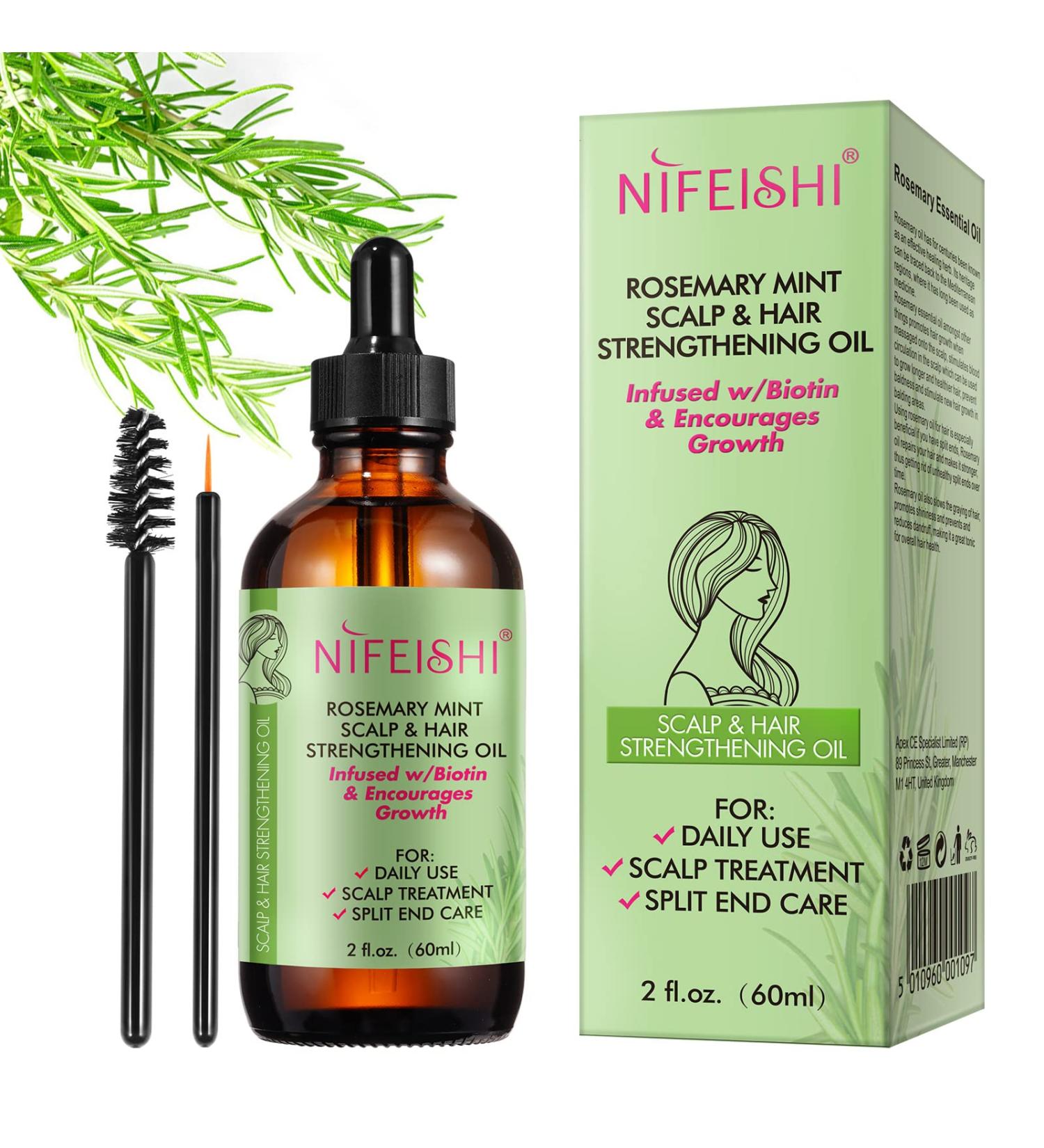 LTYYWBFB Rosemary Essential Oil (2 fl oz) for Hair Growth & Skin Care - Natural Organic Serum for Fuller, Healthier Hair - Buy Online on GoSupps.com