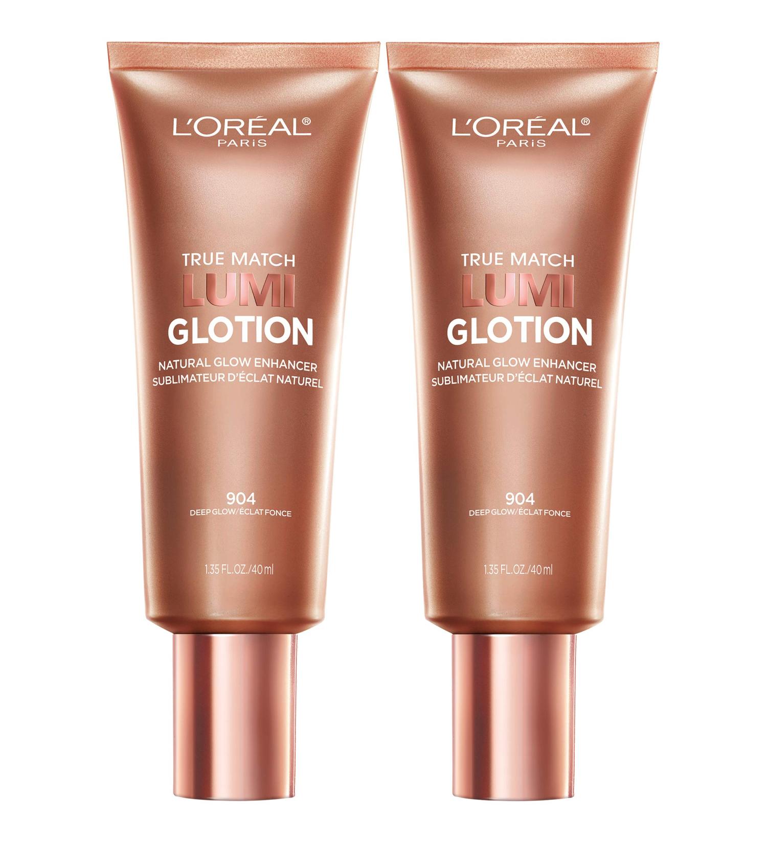 L'Oreal Paris True Match Lumi Glotion Highlighting Lotion Natural Glow Enhancer, Deep 1.35 Fl Oz (Pack of 2) - Buy Online on GoSupps.com
