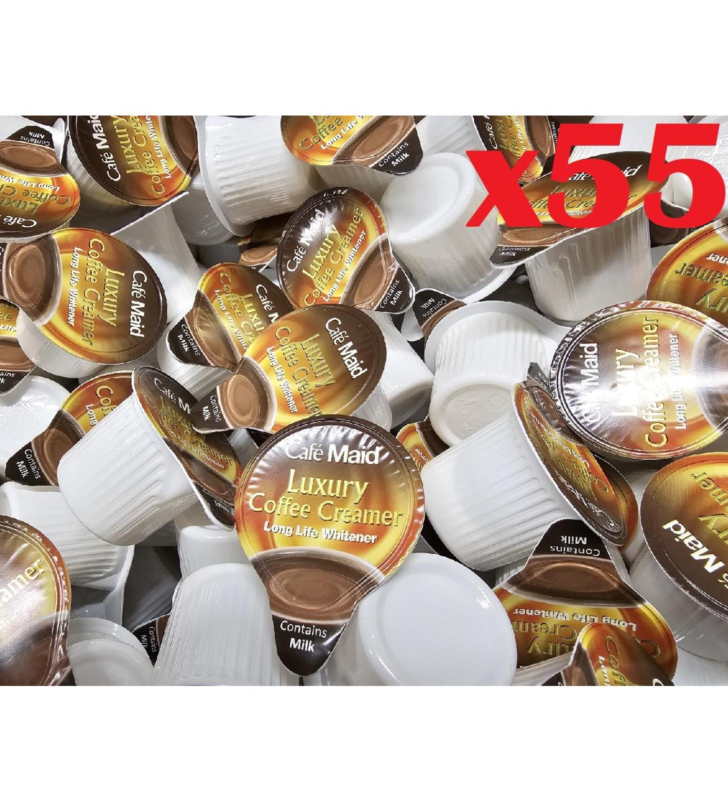 55x Caf Maid Luxury Coffee Creamer Long Life Individual Portions Pots Jiggers Lakeland x55 pots - Buy Online on GoSupps.com