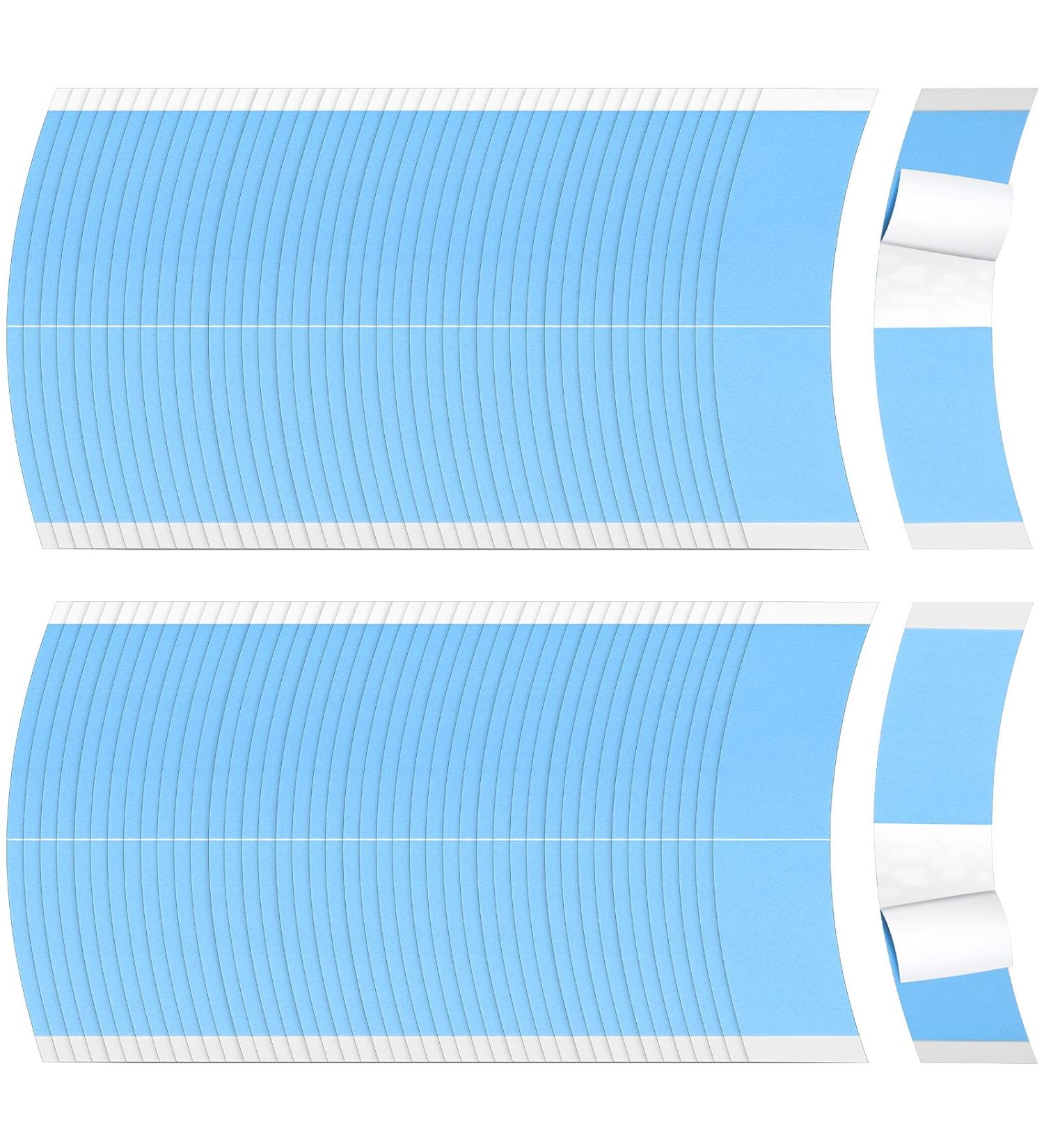 120-Piece Double Sided Lace Front Wig Tape for Waterproof Long & Short Wigs-Easy C-Shaped Adhesive Tape-great for Toupees & Hair Extensions (Blue) - Buy Online on GoSupps.com