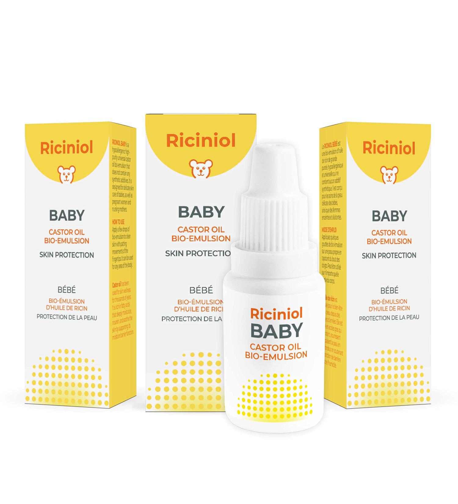 Riciniol Baby Oil - Pack of 3 - All Natural Skin Protection for Baby and Mom - Buy Online on GoSupps.com