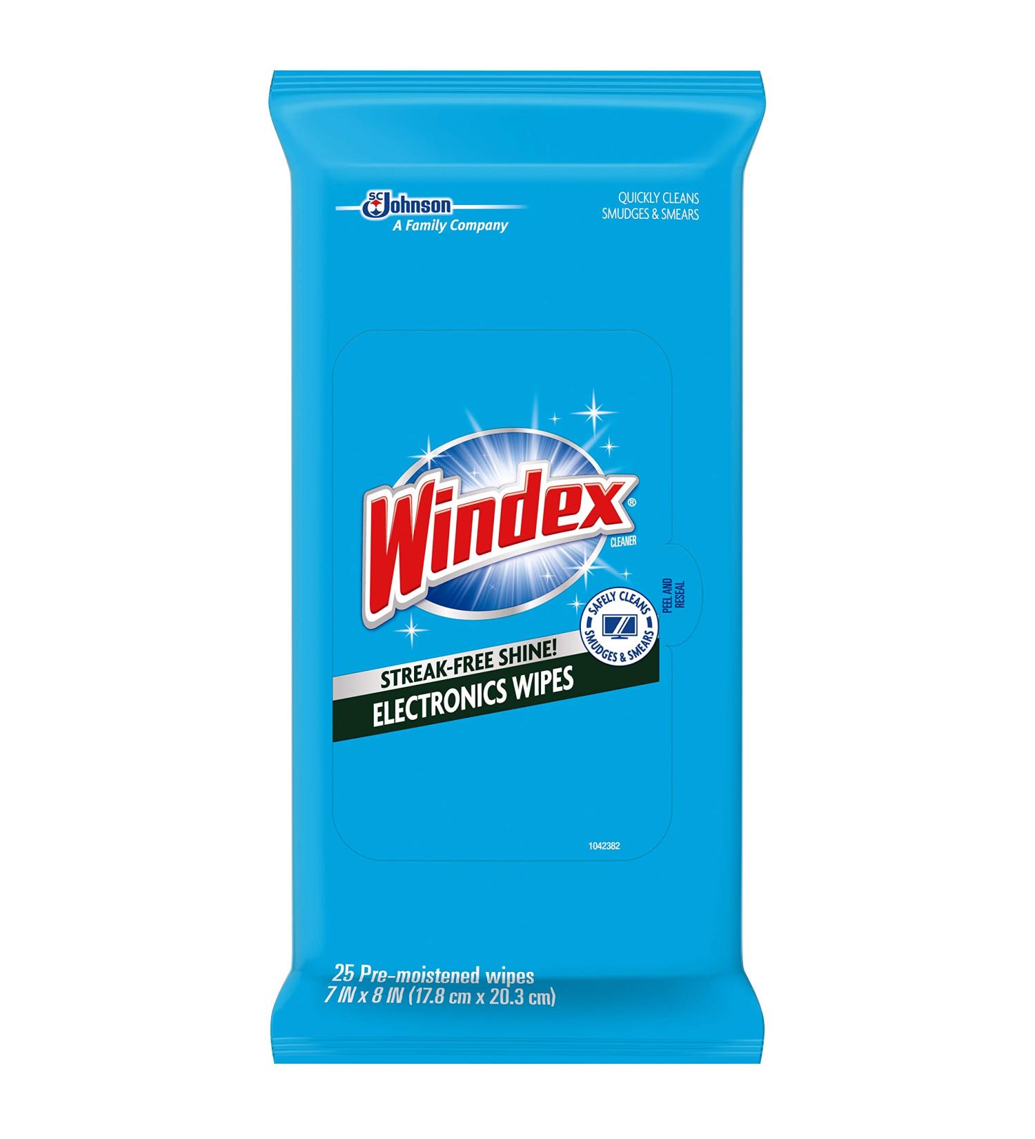 Windex Electronics Wipes - Streak-Free Shine - 25 Count (Pack of 1) - Buy Online on GoSupps.com